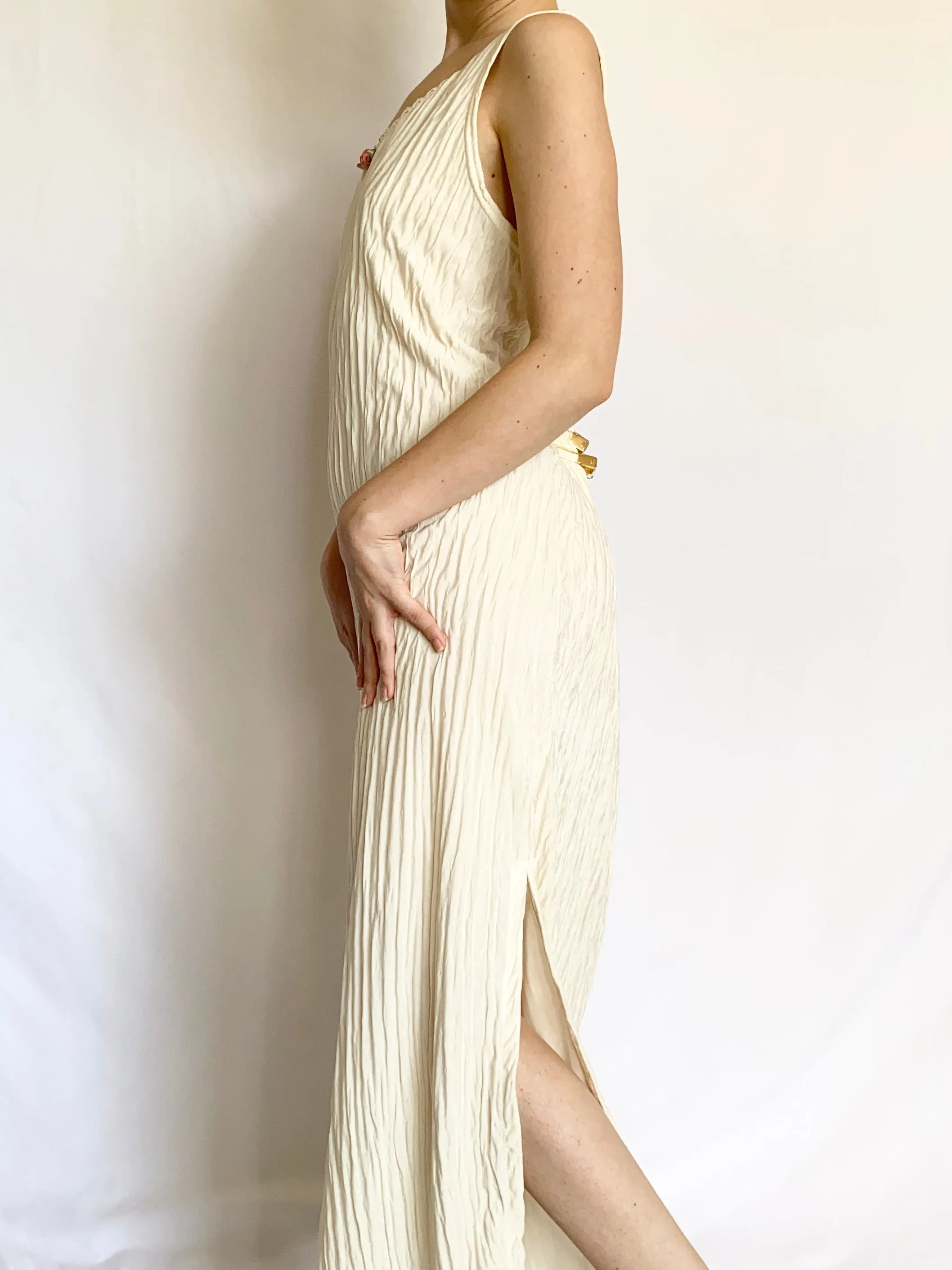 1980s Victoria’s Secret Rosette Slip Dress (M)