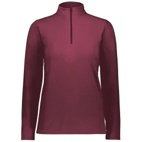 Augusta Sportswear Women's Maroon Micro-Lite Fleece 1/4 Zip Pullover