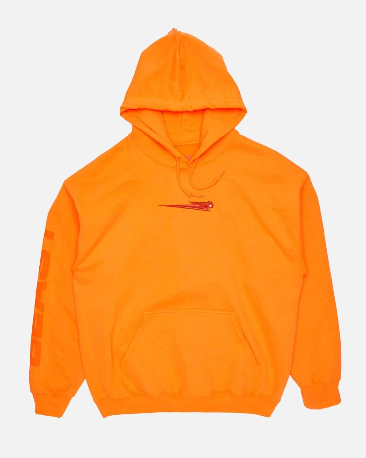 'Beast Bolt' Embroidered Pull Over Hoodie - Orange