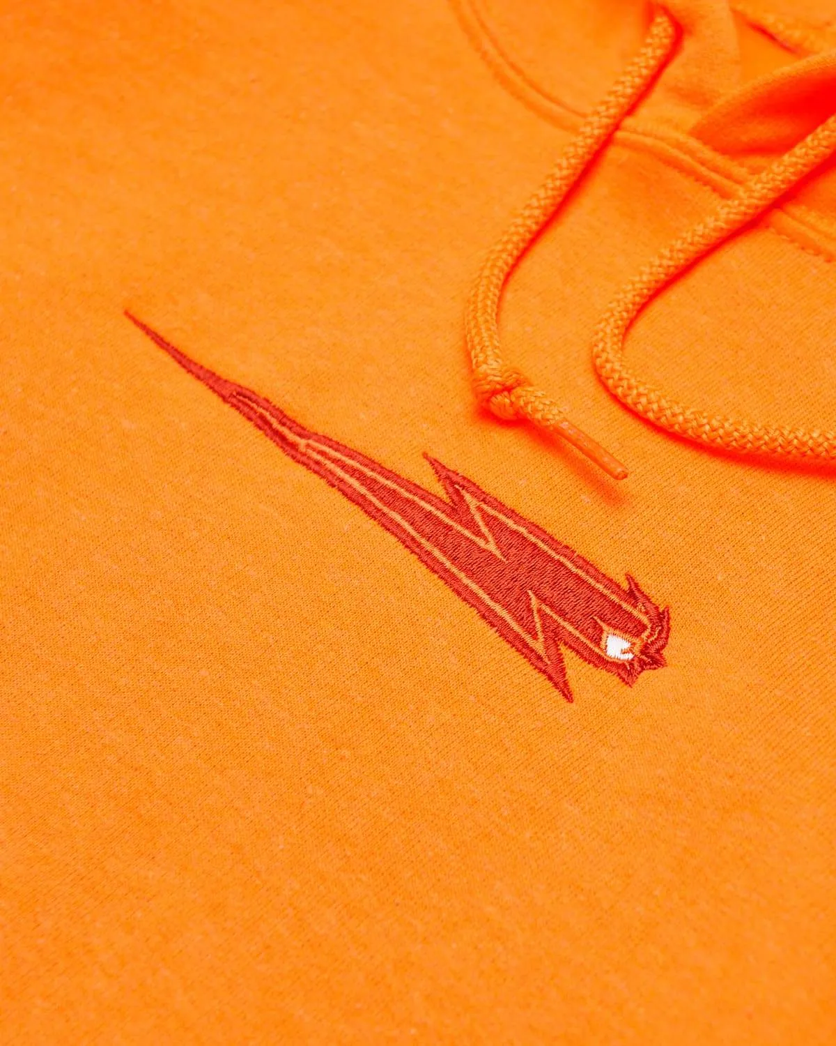 'Beast Bolt' Embroidered Pull Over Hoodie - Orange