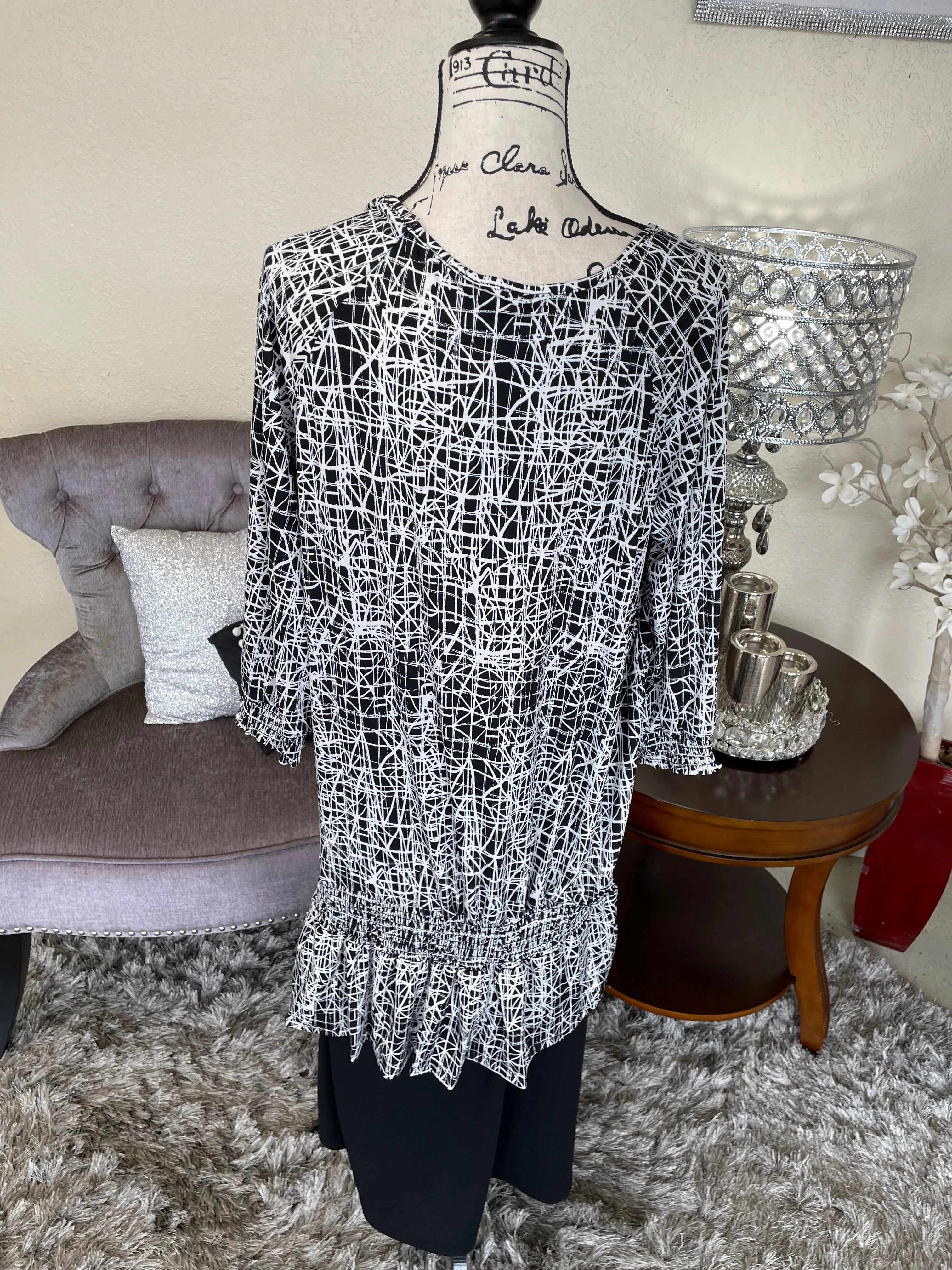Black and Ivory Tunic