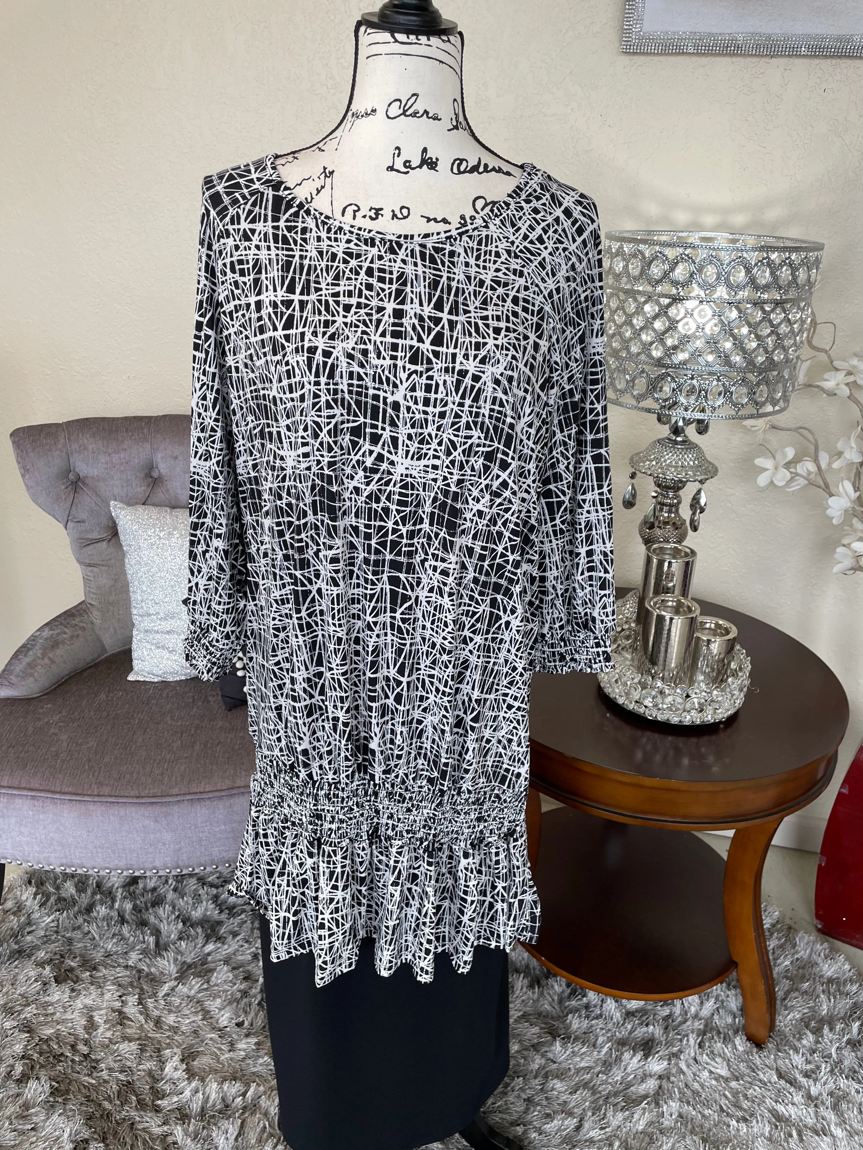 Black and Ivory Tunic