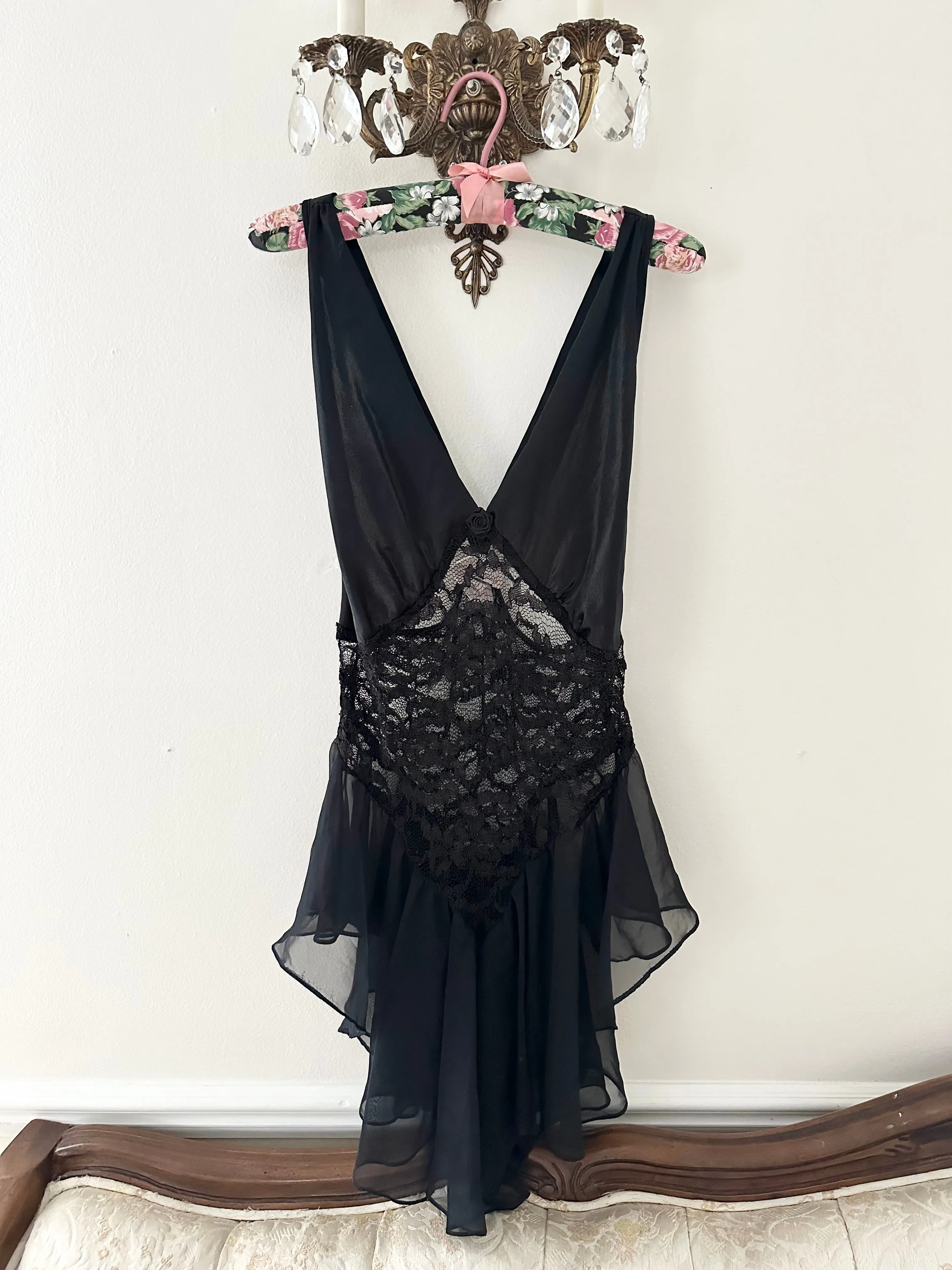 Black Swan Lace Tutu Slip Dress (L)