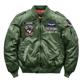Black Varsity Jacket Racer Jacket Fall/Winter Jacket Stand-up Collar Thick Thermal Quilted Flying Jacket Top
