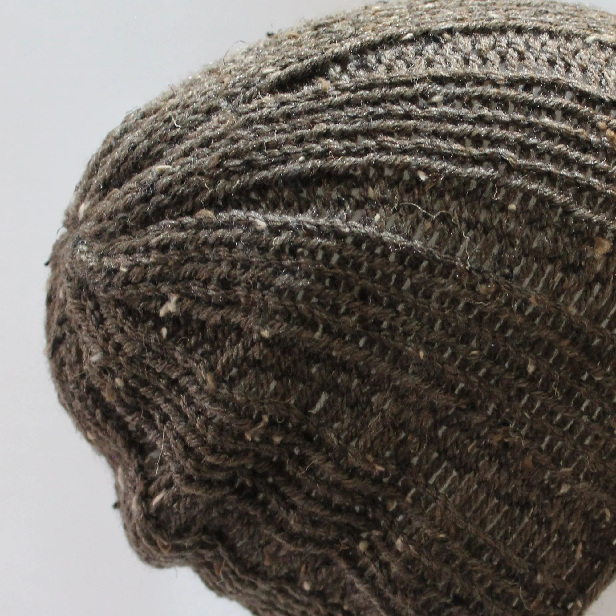 Easy Rib Stitch Hat Pattern for Men Women Slouchy Beanie Skull Cap Brimless