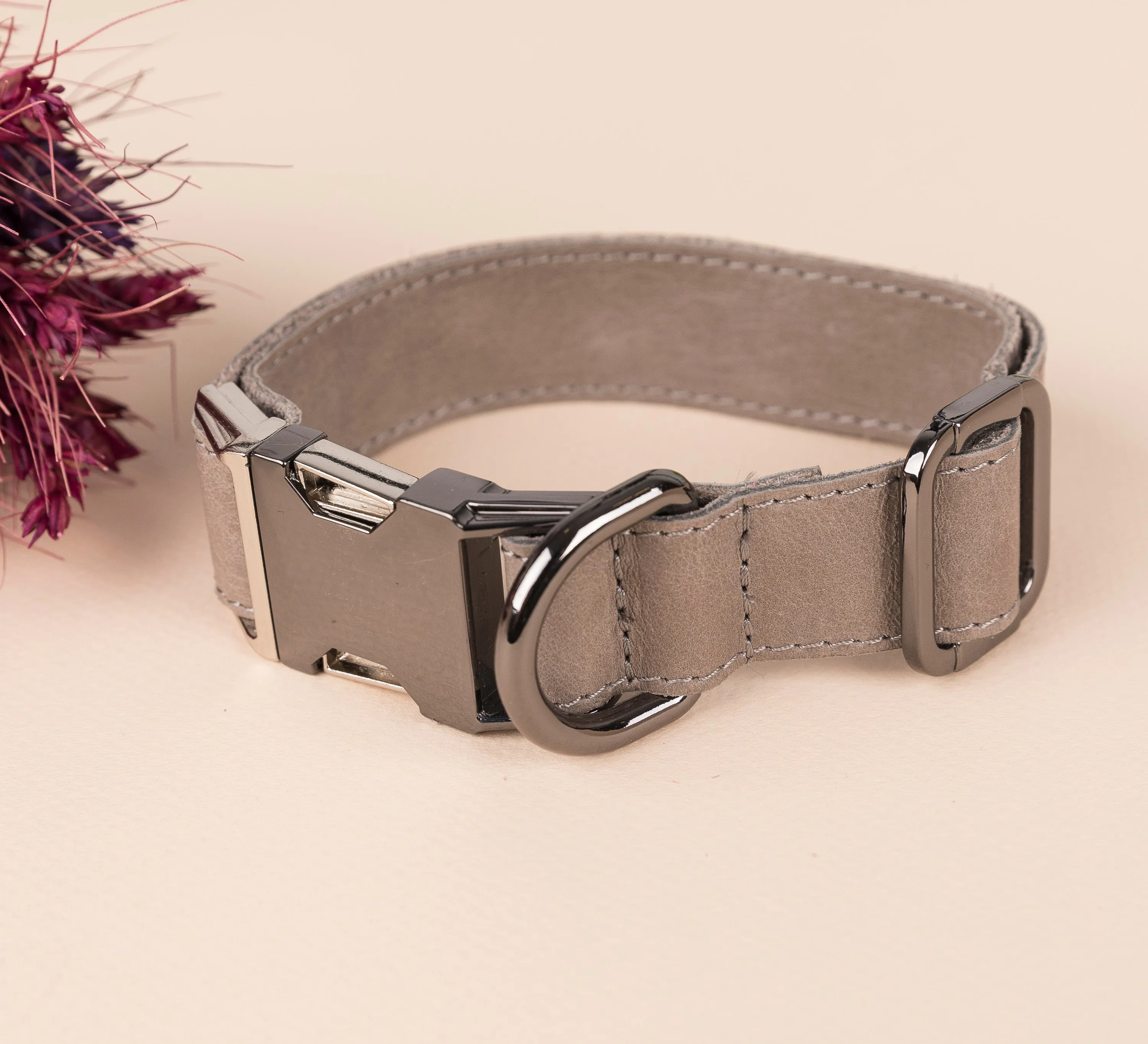 Genuine Leather Adjustable Strong Dog Collar
