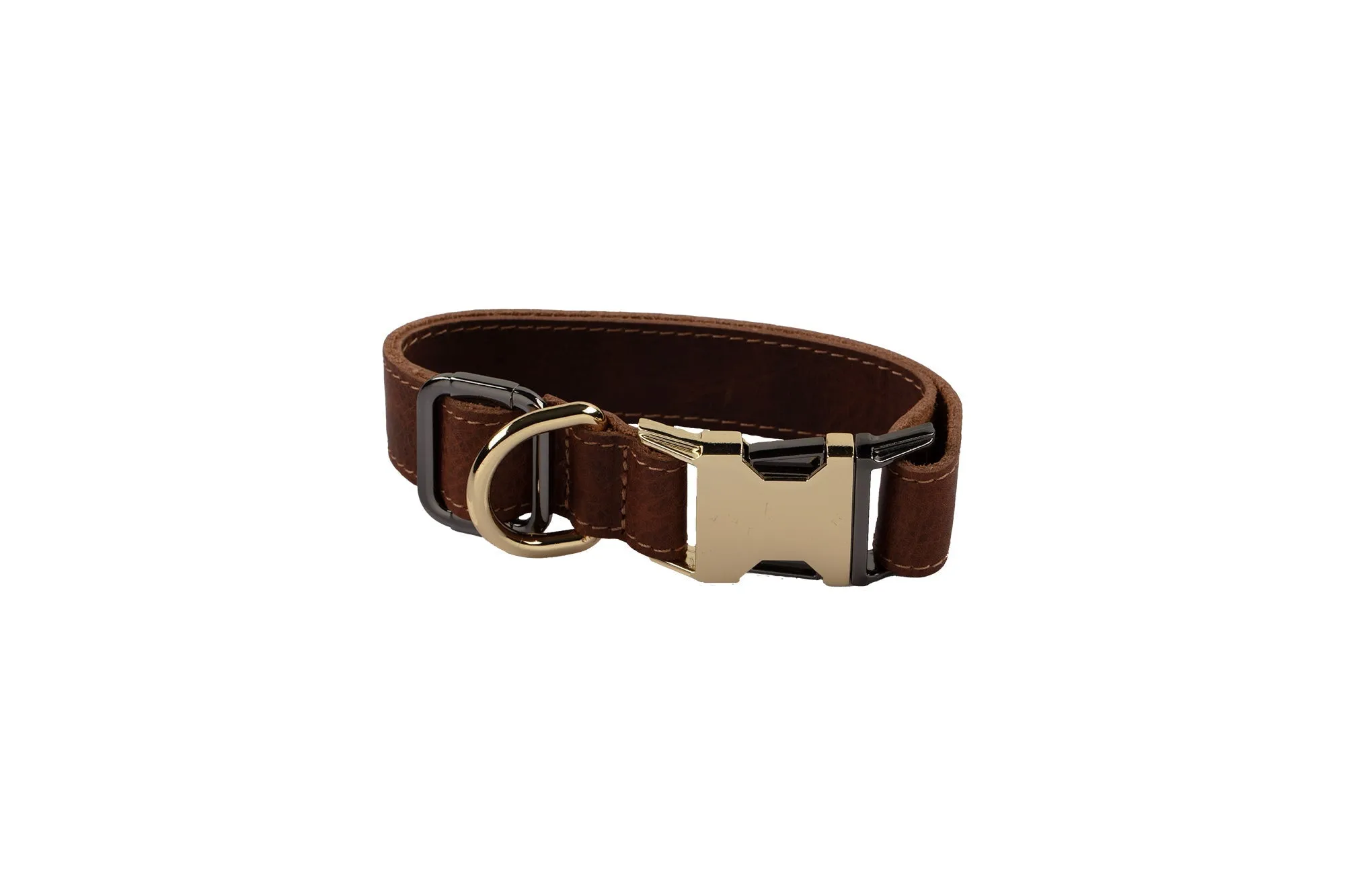 Genuine Leather Adjustable Strong Dog Collar