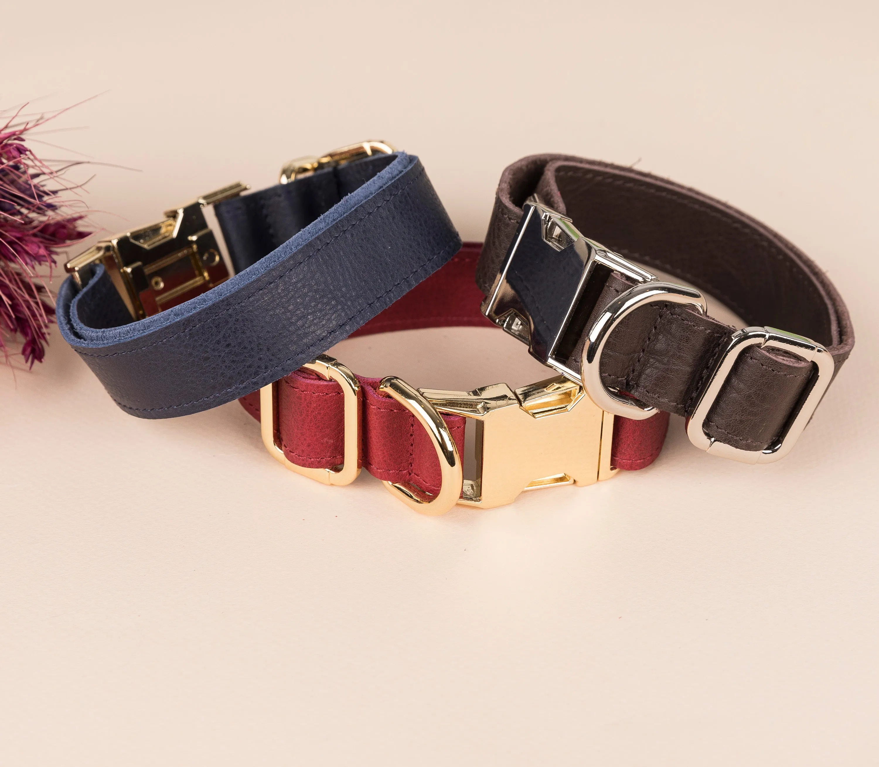 Genuine Leather Adjustable Strong Dog Collar