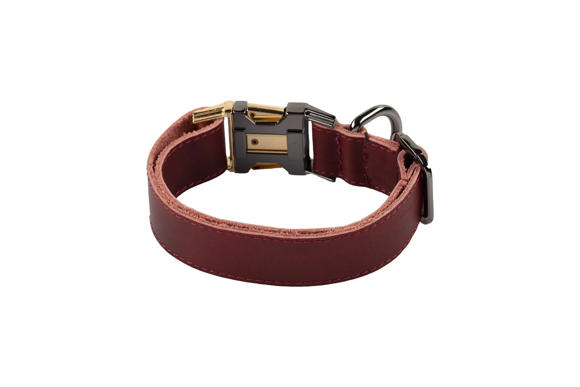 Genuine Leather Adjustable Strong Dog Collar