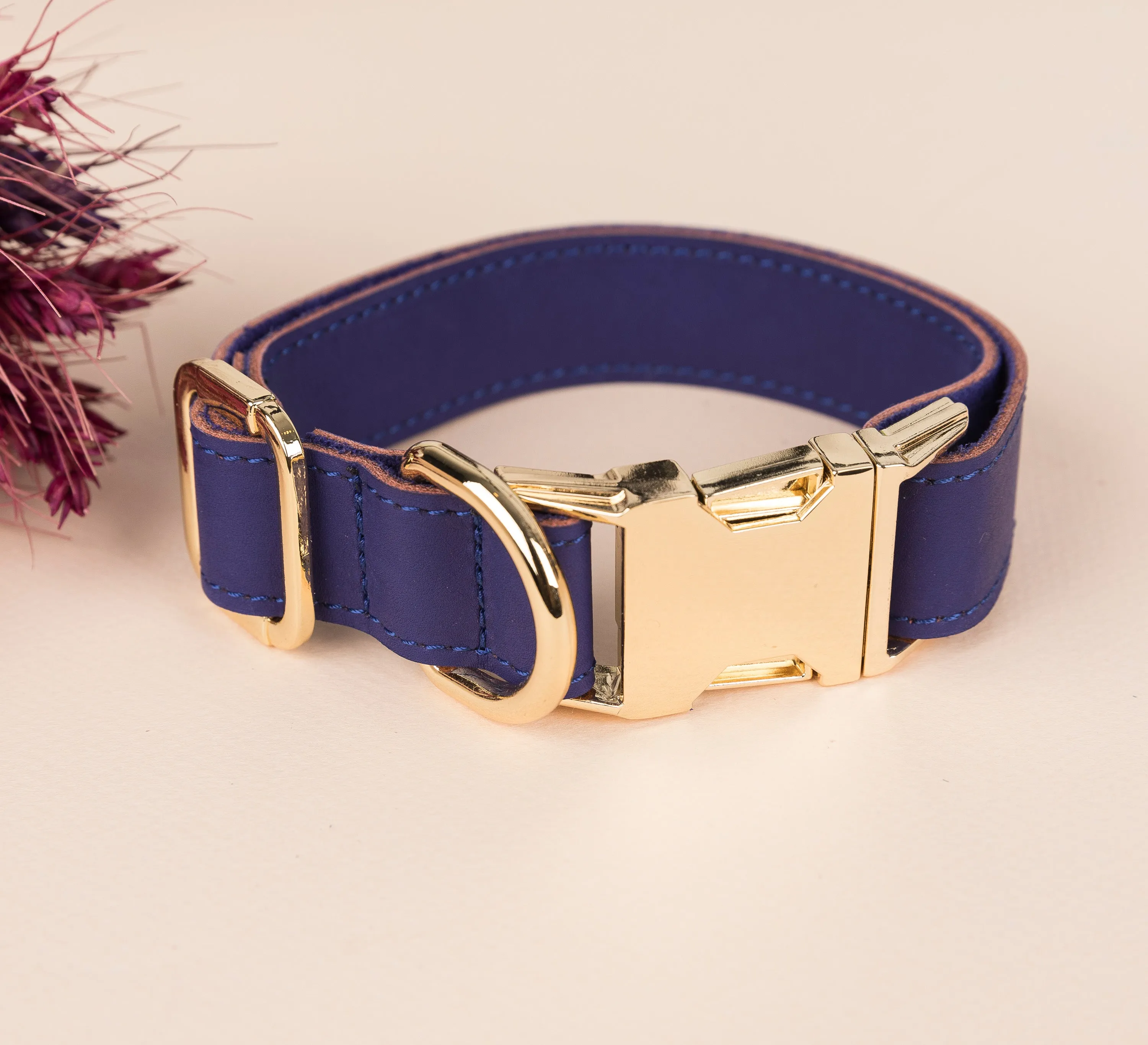 Genuine Leather Adjustable Strong Dog Collar