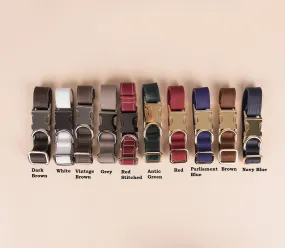 Genuine Leather Adjustable Strong Dog Collar