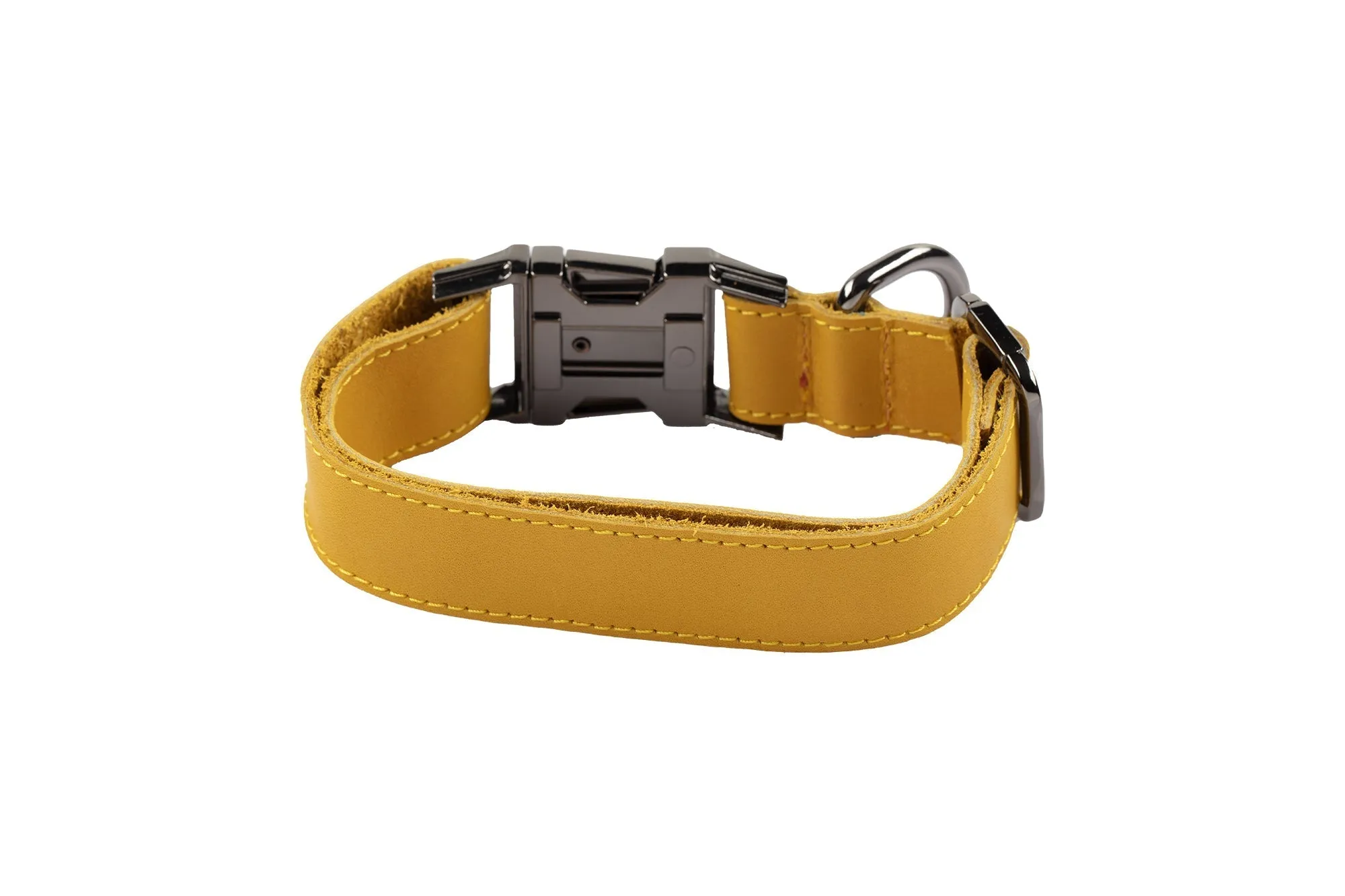 Genuine Leather Adjustable Strong Dog Collar