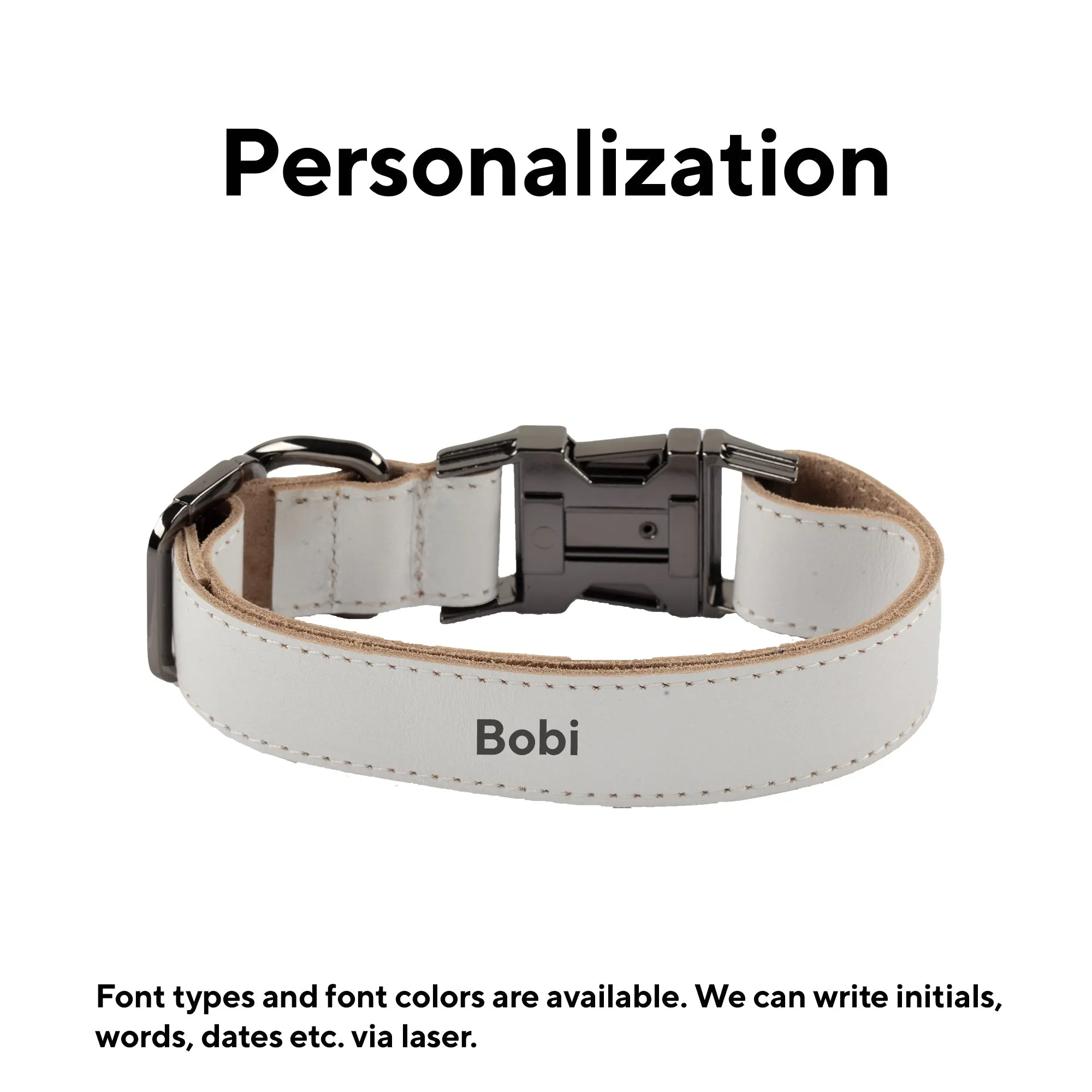Genuine Leather Adjustable Strong Dog Collar