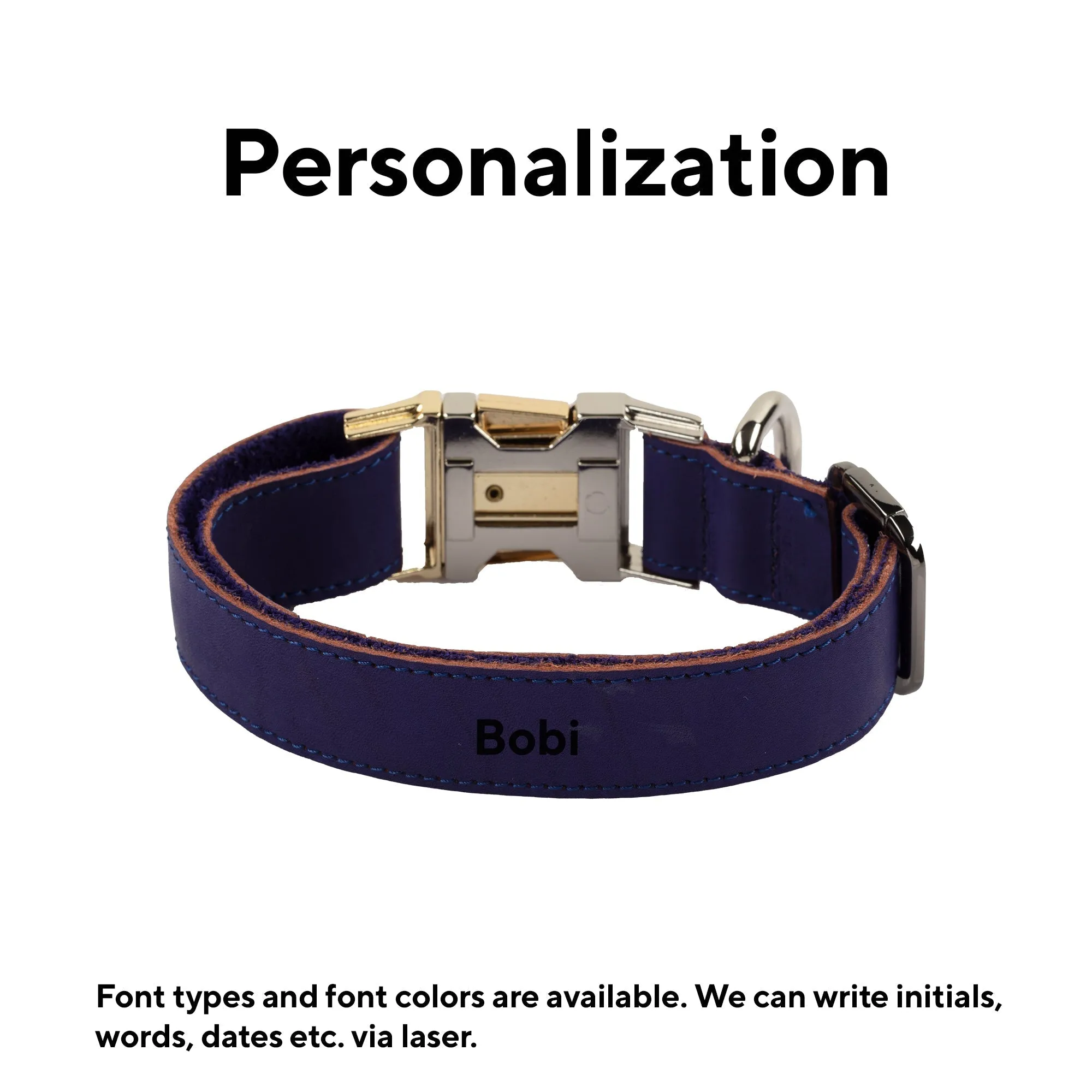 Genuine Leather Adjustable Strong Dog Collar