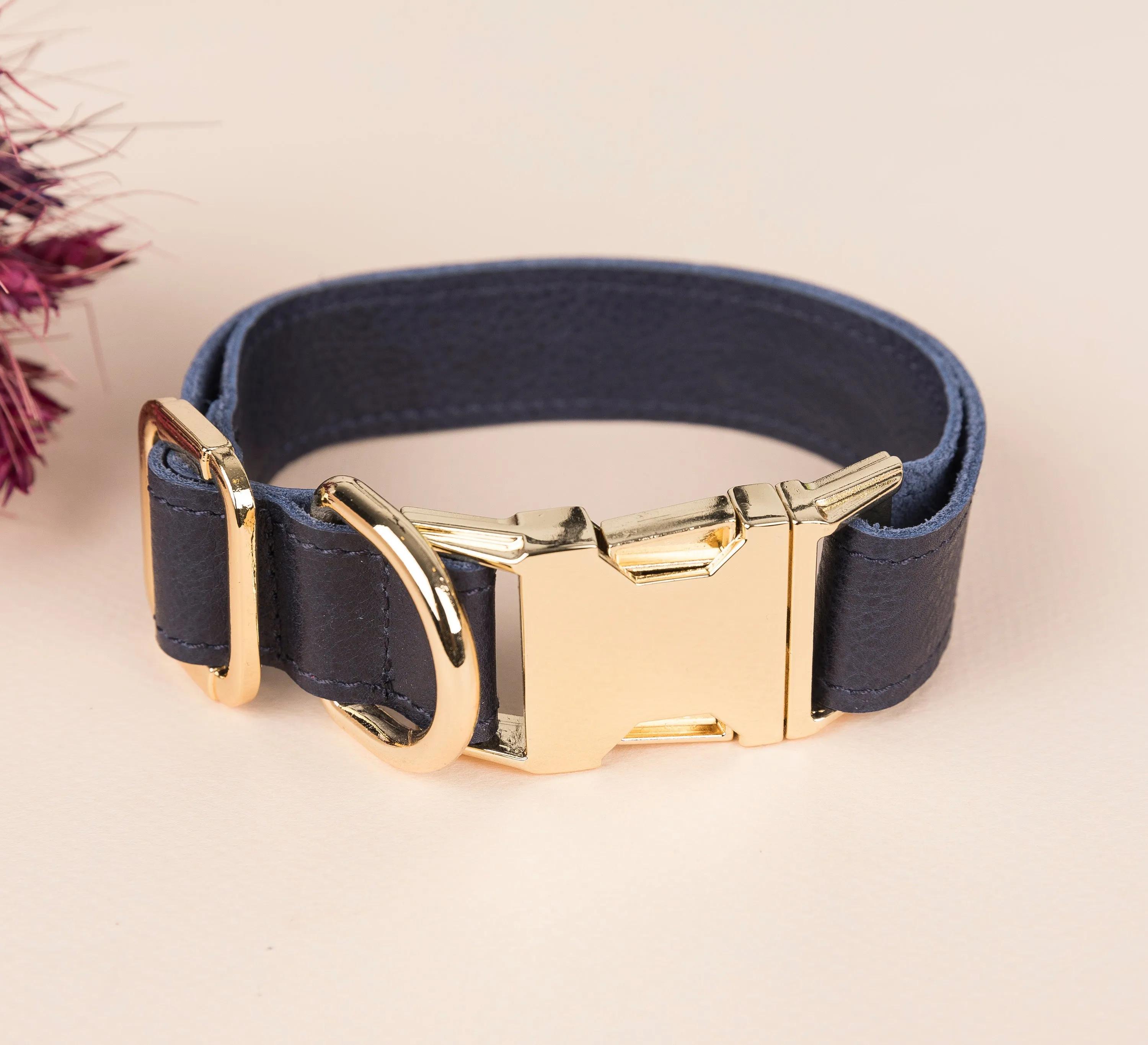 Genuine Leather Adjustable Strong Dog Collar
