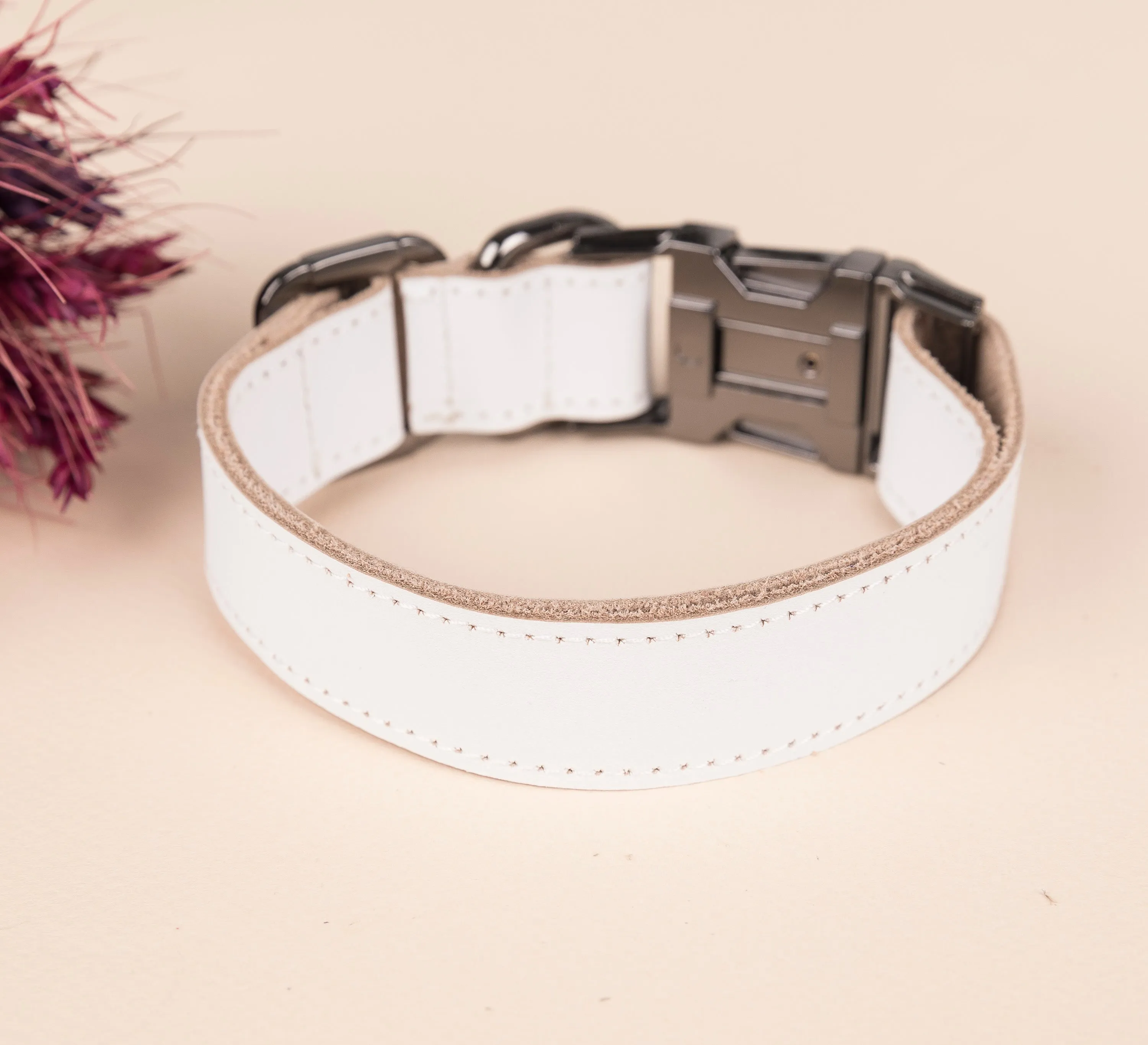 Genuine Leather Adjustable Strong Dog Collar