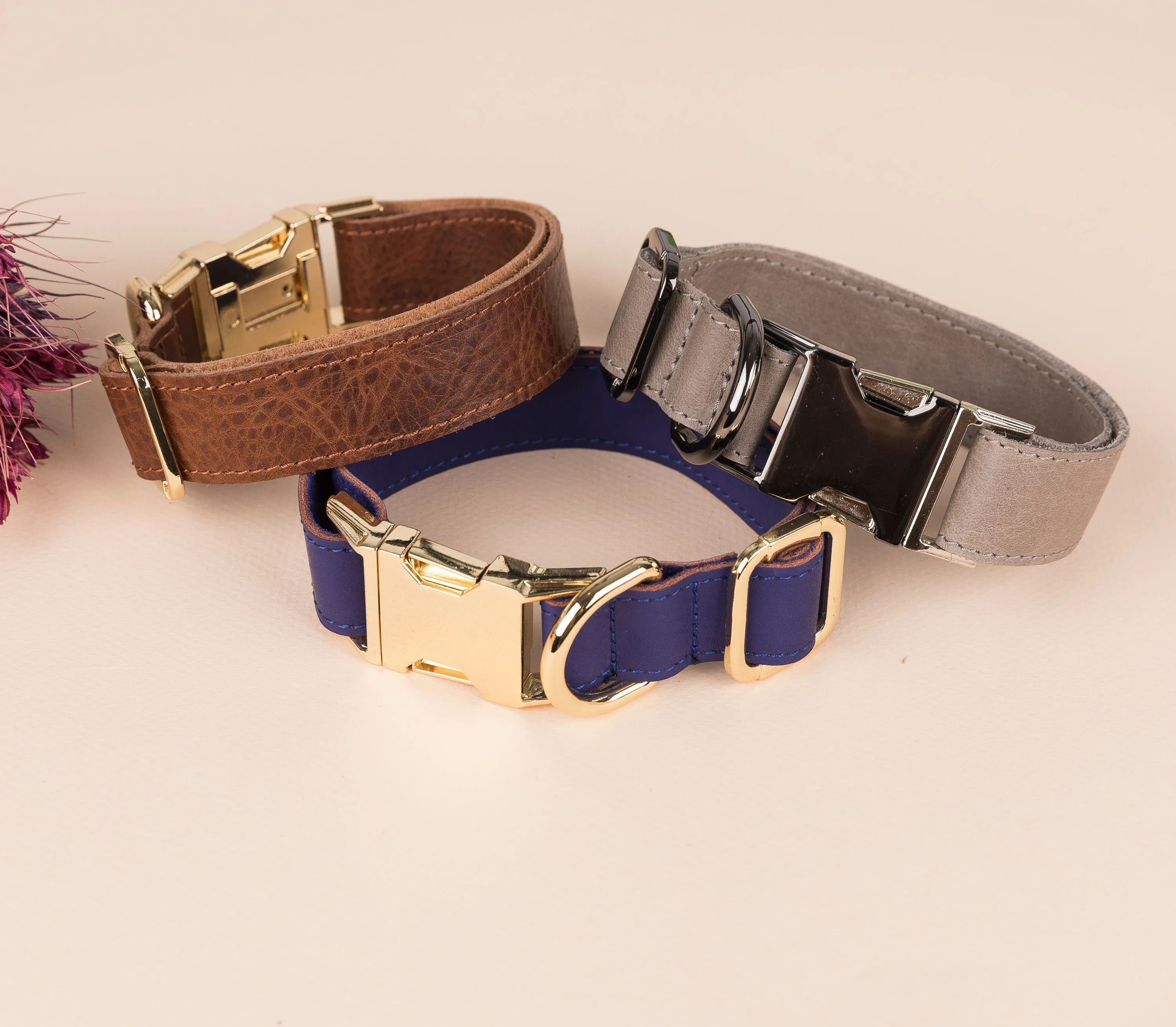 Genuine Leather Adjustable Strong Dog Collar