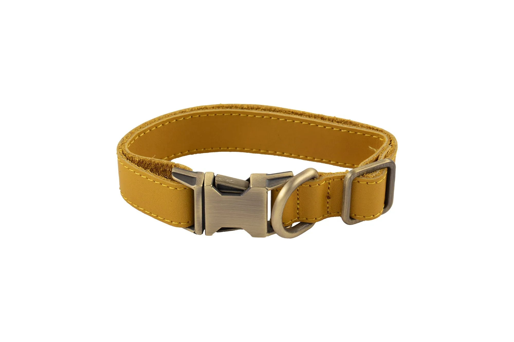 Genuine Leather Adjustable Strong Dog Collar