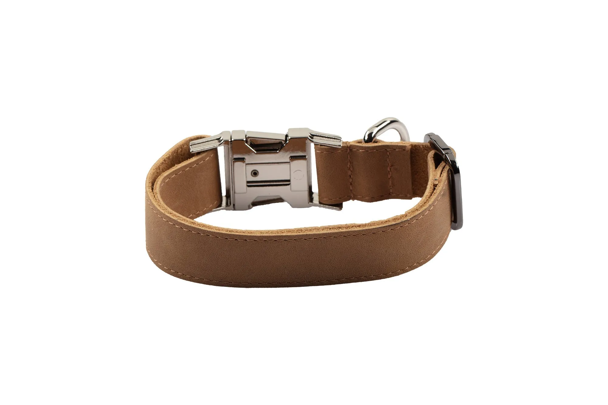 Genuine Leather Adjustable Strong Dog Collar