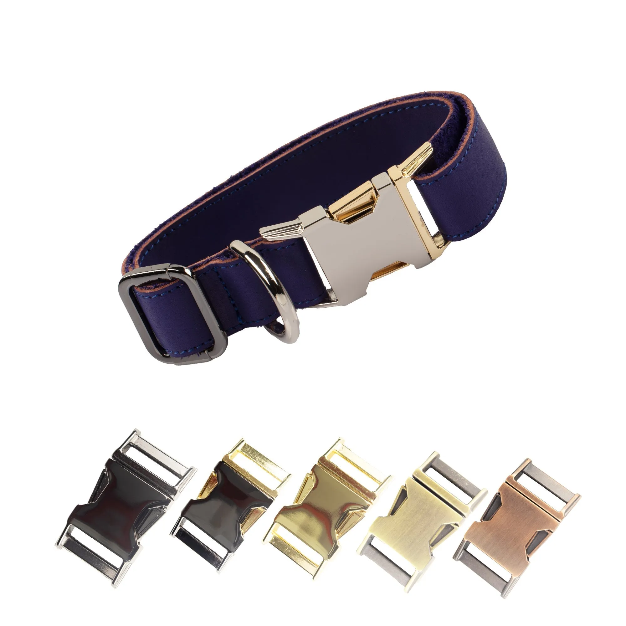 Genuine Leather Adjustable Strong Dog Collar