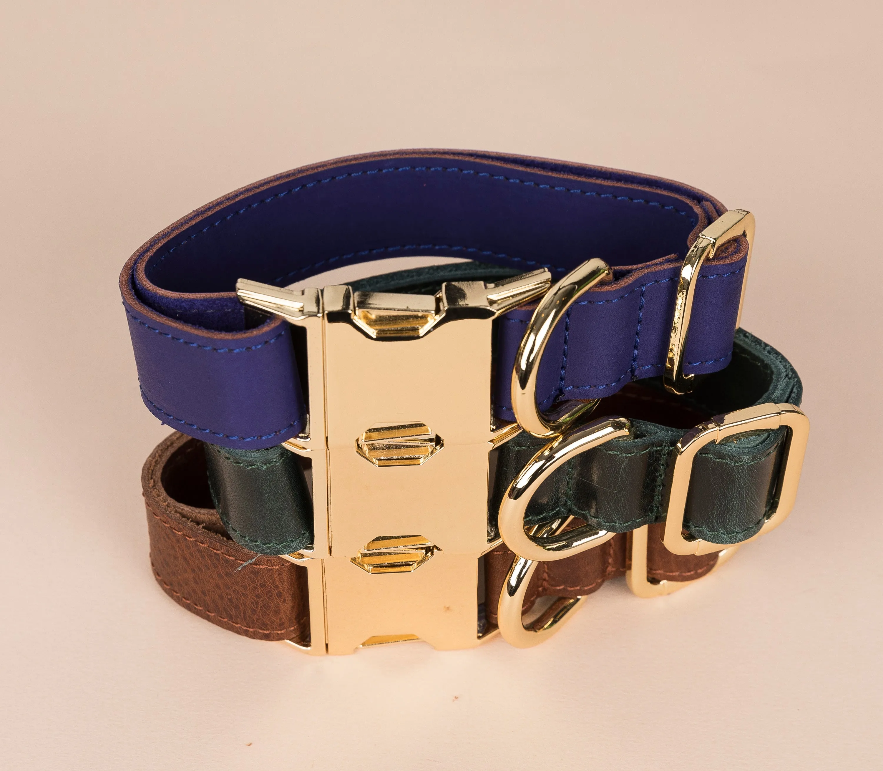 Genuine Leather Adjustable Strong Dog Collar