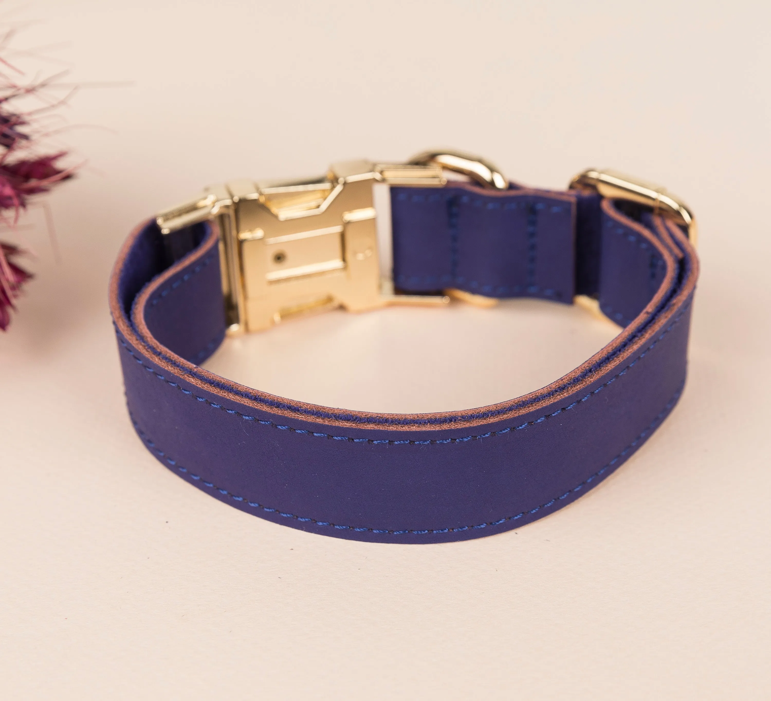Genuine Leather Adjustable Strong Dog Collar