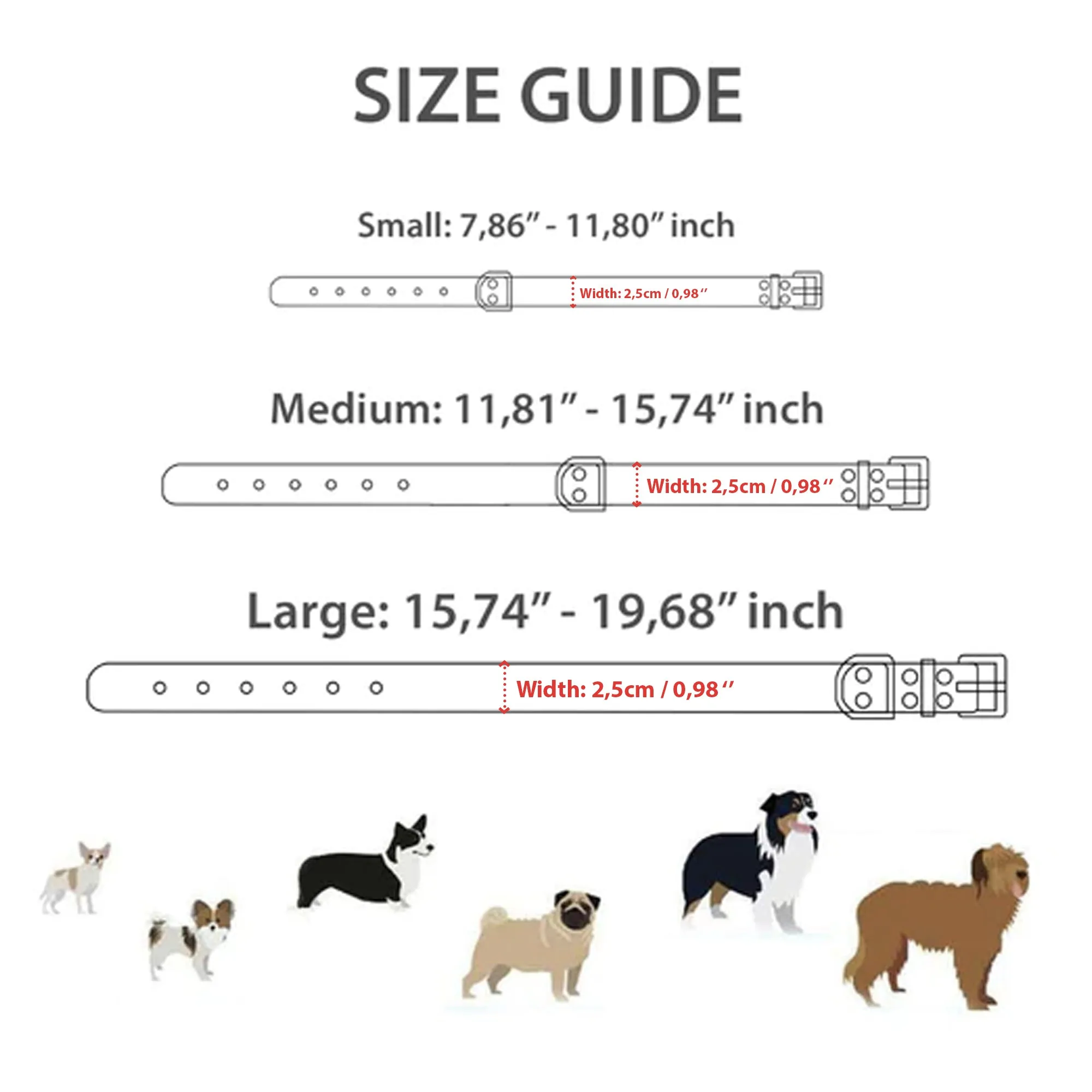 Genuine Leather Adjustable Strong Dog Collar