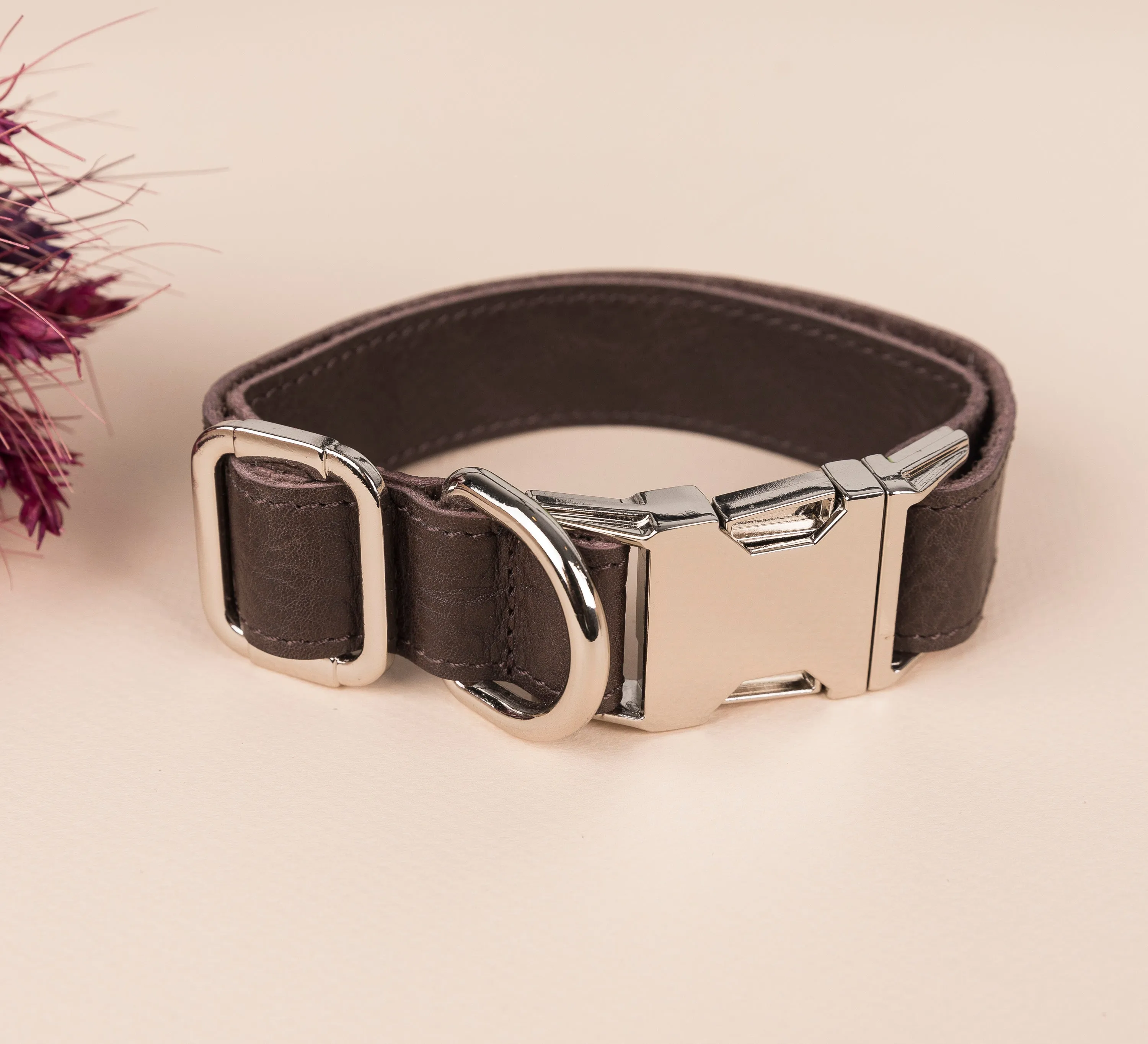 Genuine Leather Adjustable Strong Dog Collar