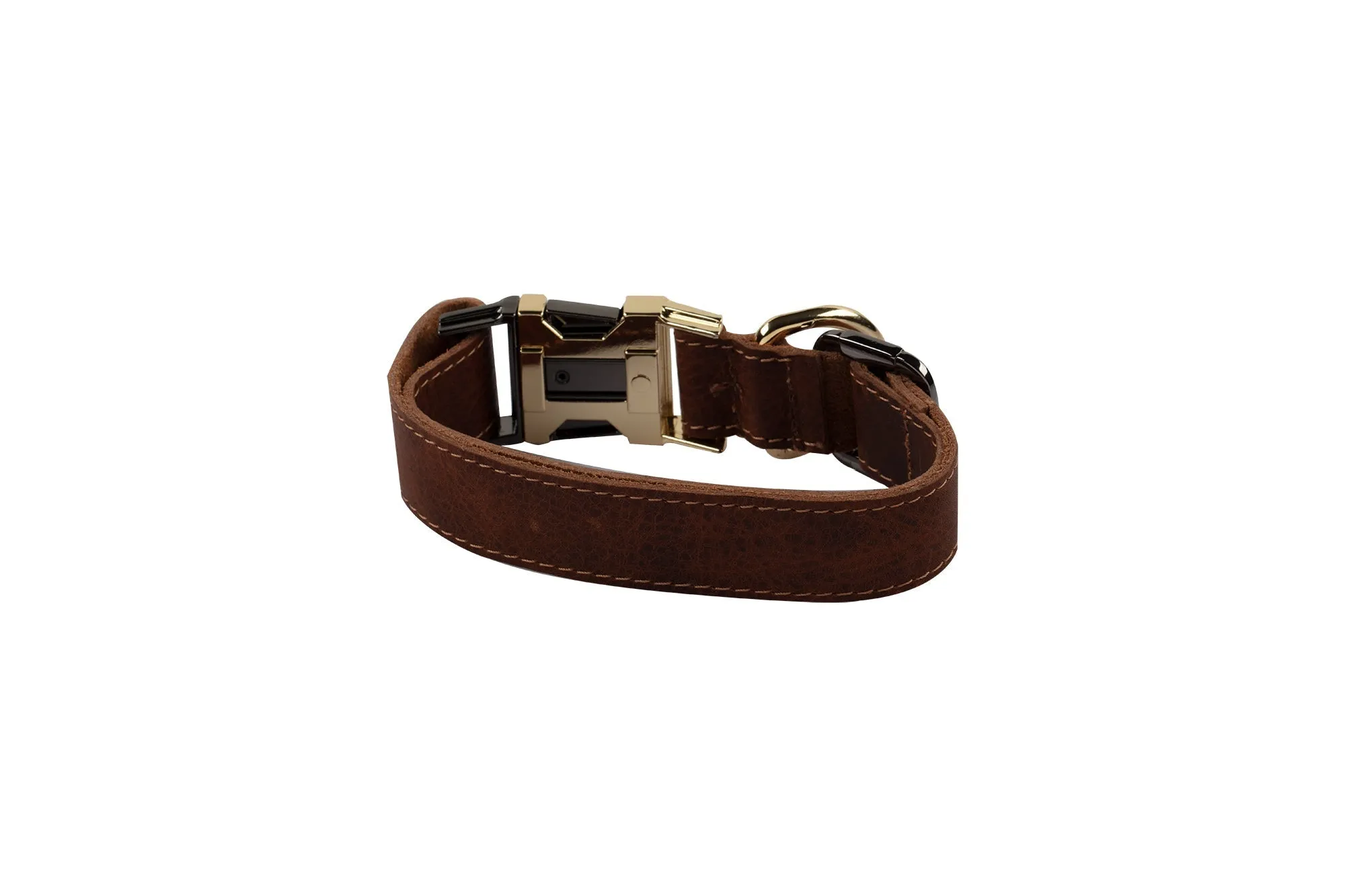 Genuine Leather Adjustable Strong Dog Collar