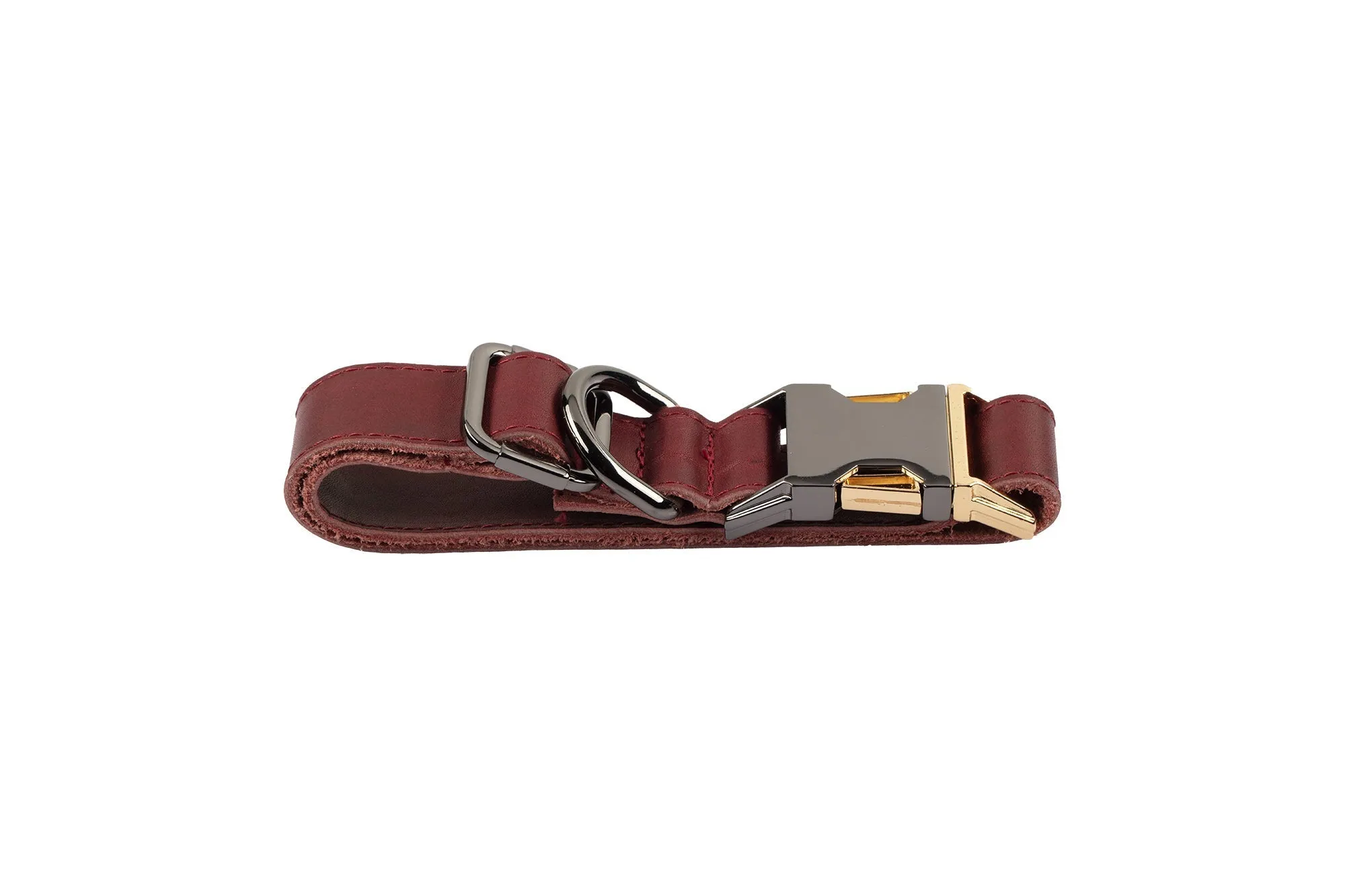 Genuine Leather Adjustable Strong Dog Collar