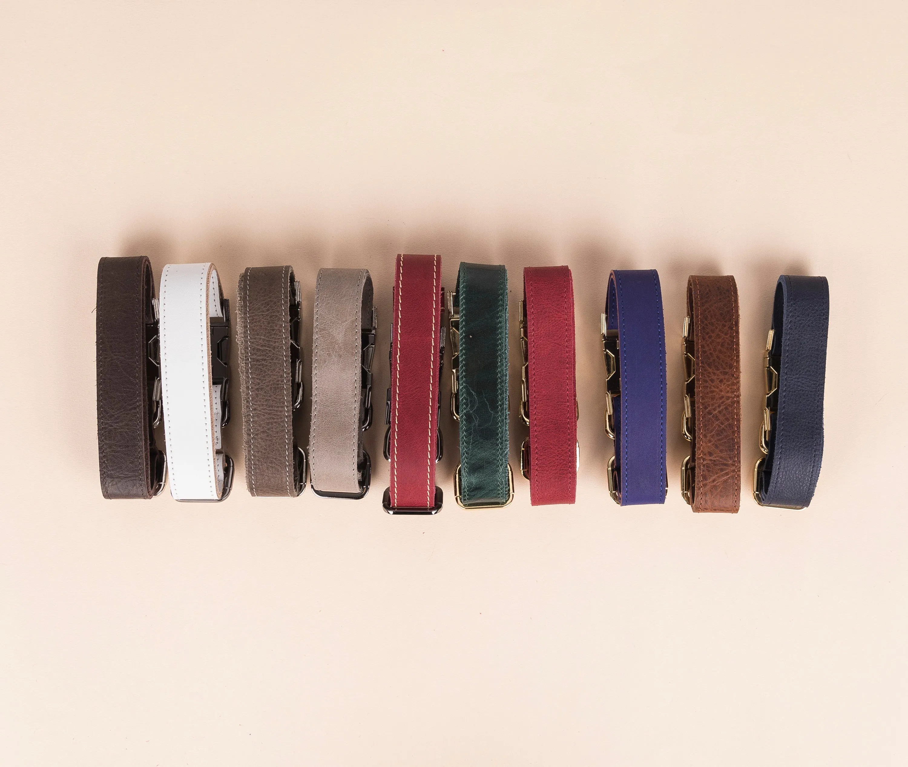Genuine Leather Adjustable Strong Dog Collar