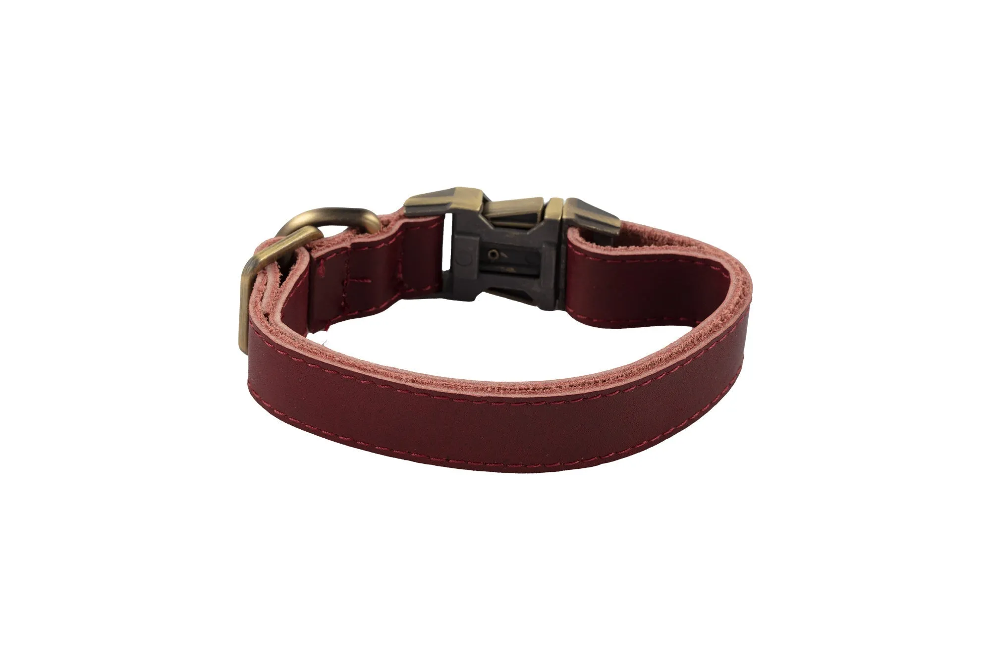 Genuine Leather Adjustable Strong Dog Collar