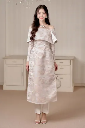 Giai Nhan Straight Wide Leg Taffeta Pants