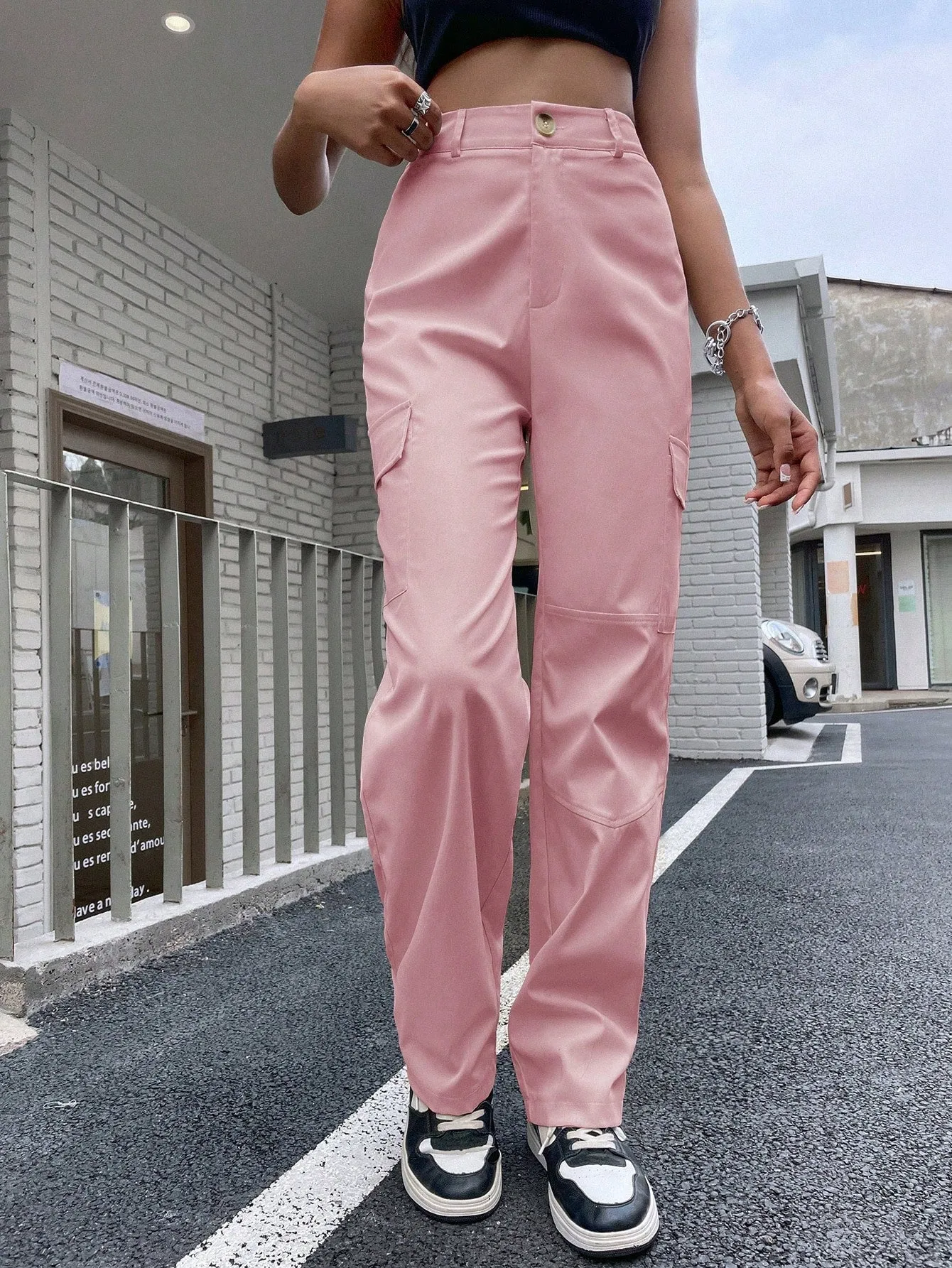 High Waist Flap Pocket Cargo Pants SS23