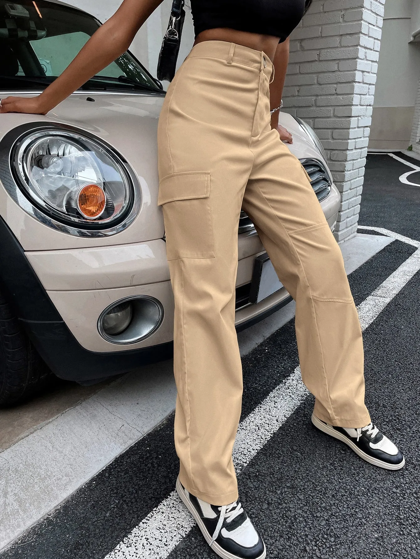 High Waist Flap Pocket Cargo Pants SS23