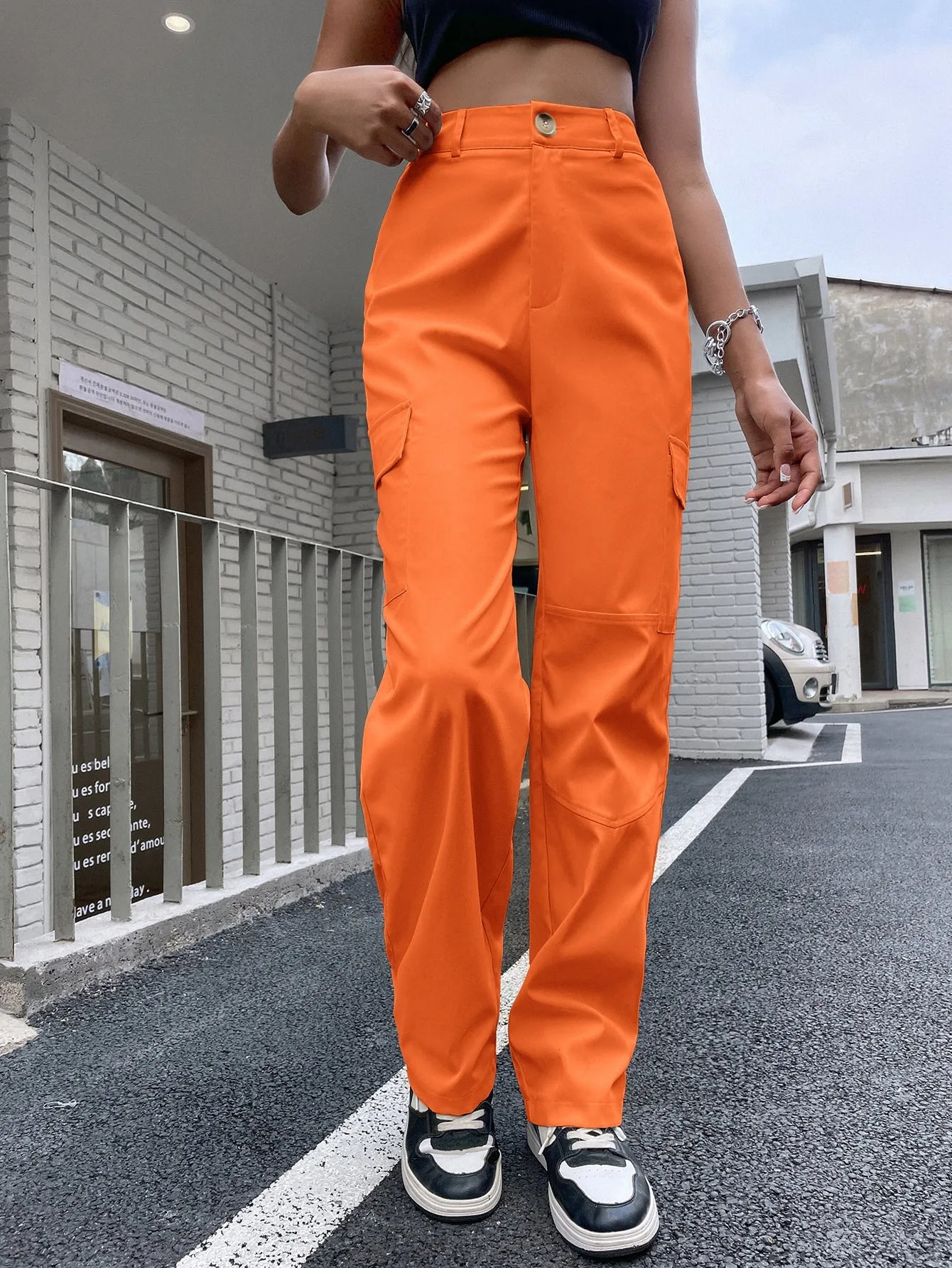 High Waist Flap Pocket Cargo Pants SS23