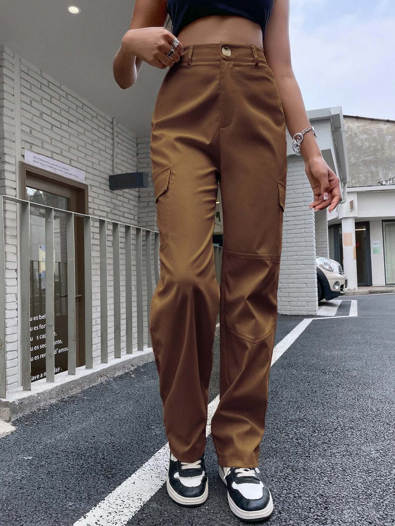 High Waist Flap Pocket Cargo Pants SS23