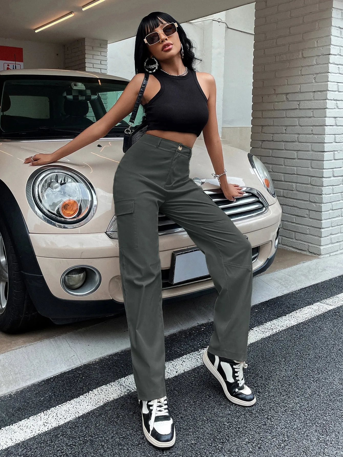 High Waist Flap Pocket Cargo Pants SS23