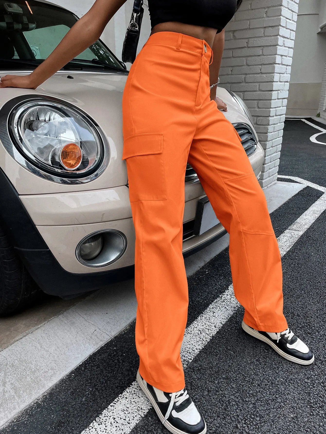 High Waist Flap Pocket Cargo Pants SS23