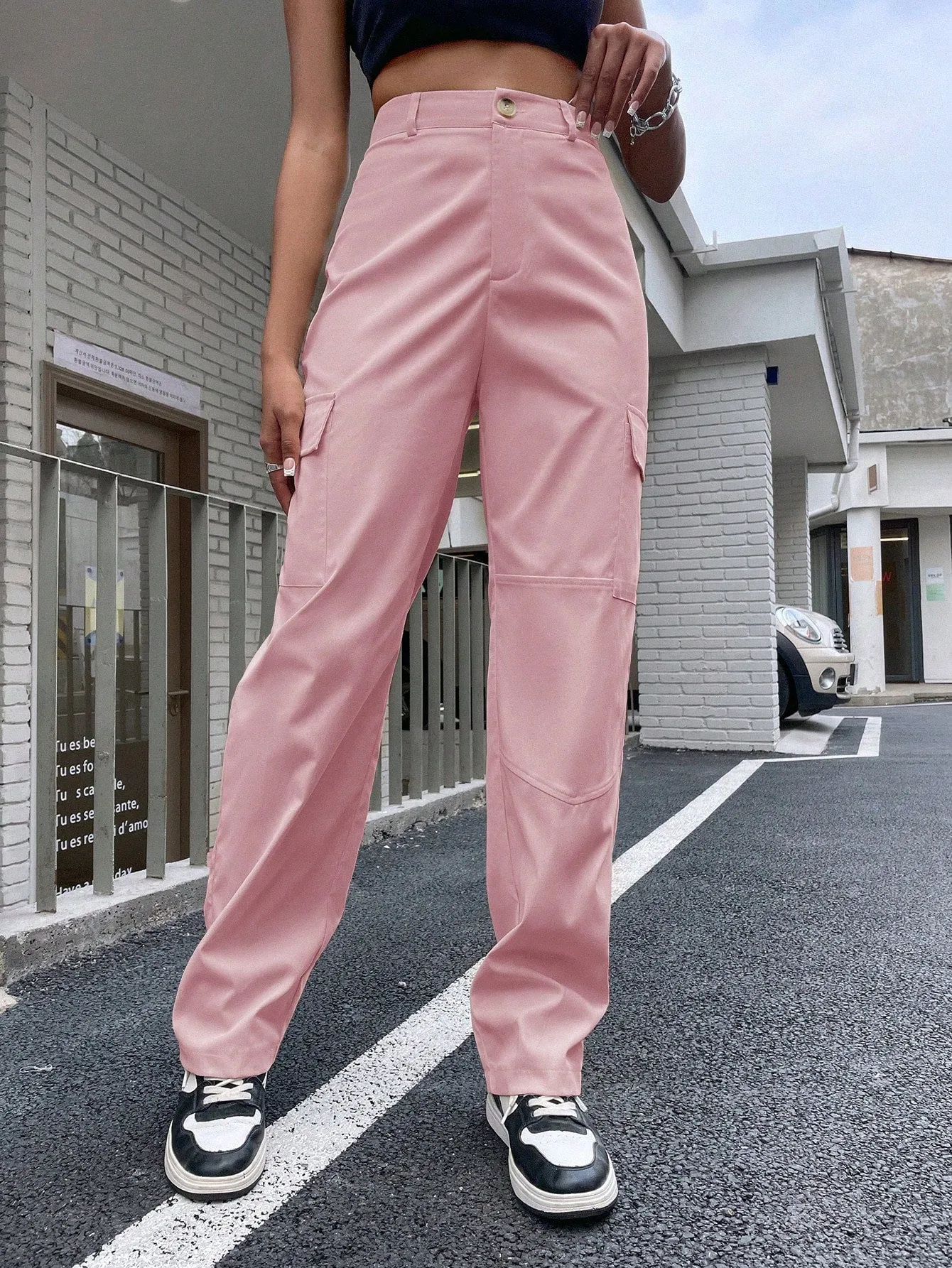 High Waist Flap Pocket Cargo Pants SS23