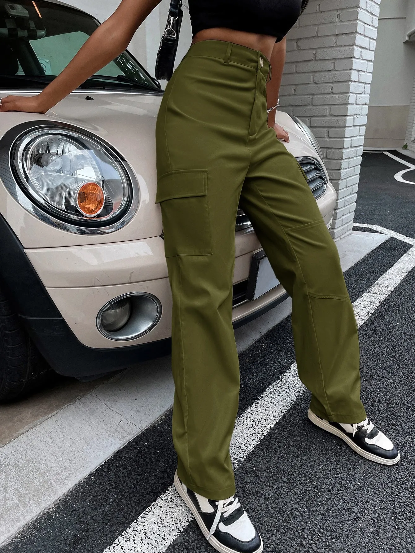 High Waist Flap Pocket Cargo Pants SS23