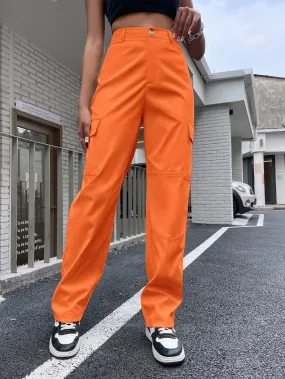 High Waist Flap Pocket Cargo Pants SS23