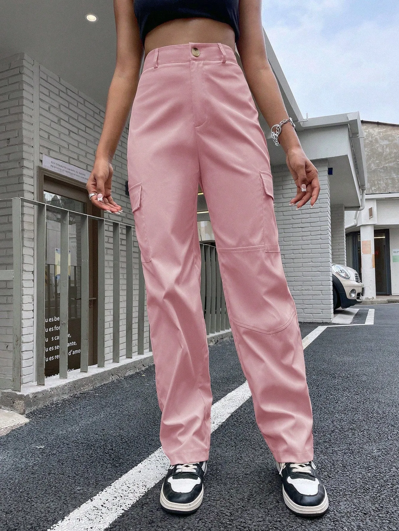 High Waist Flap Pocket Cargo Pants SS23