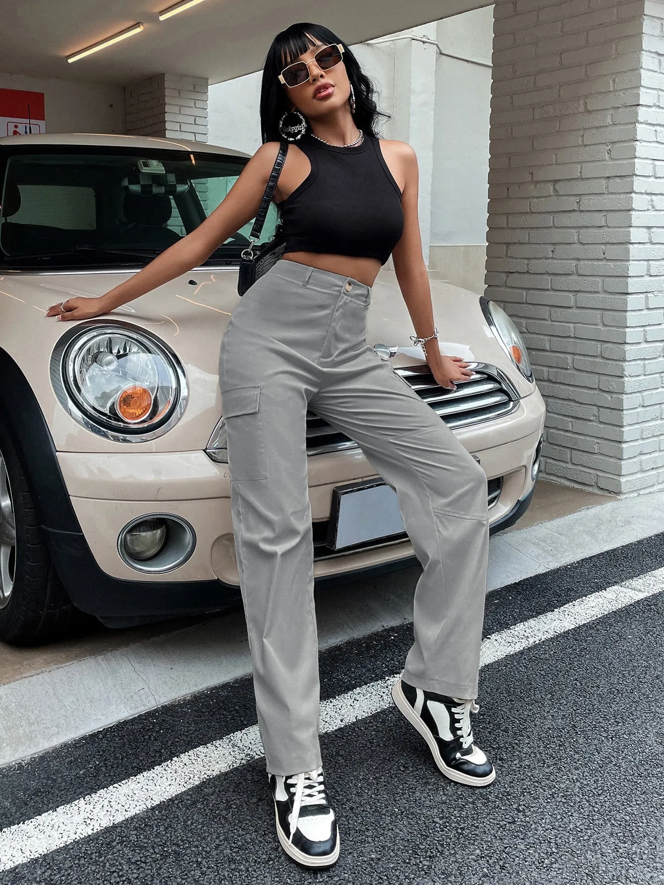 High Waist Flap Pocket Cargo Pants SS23