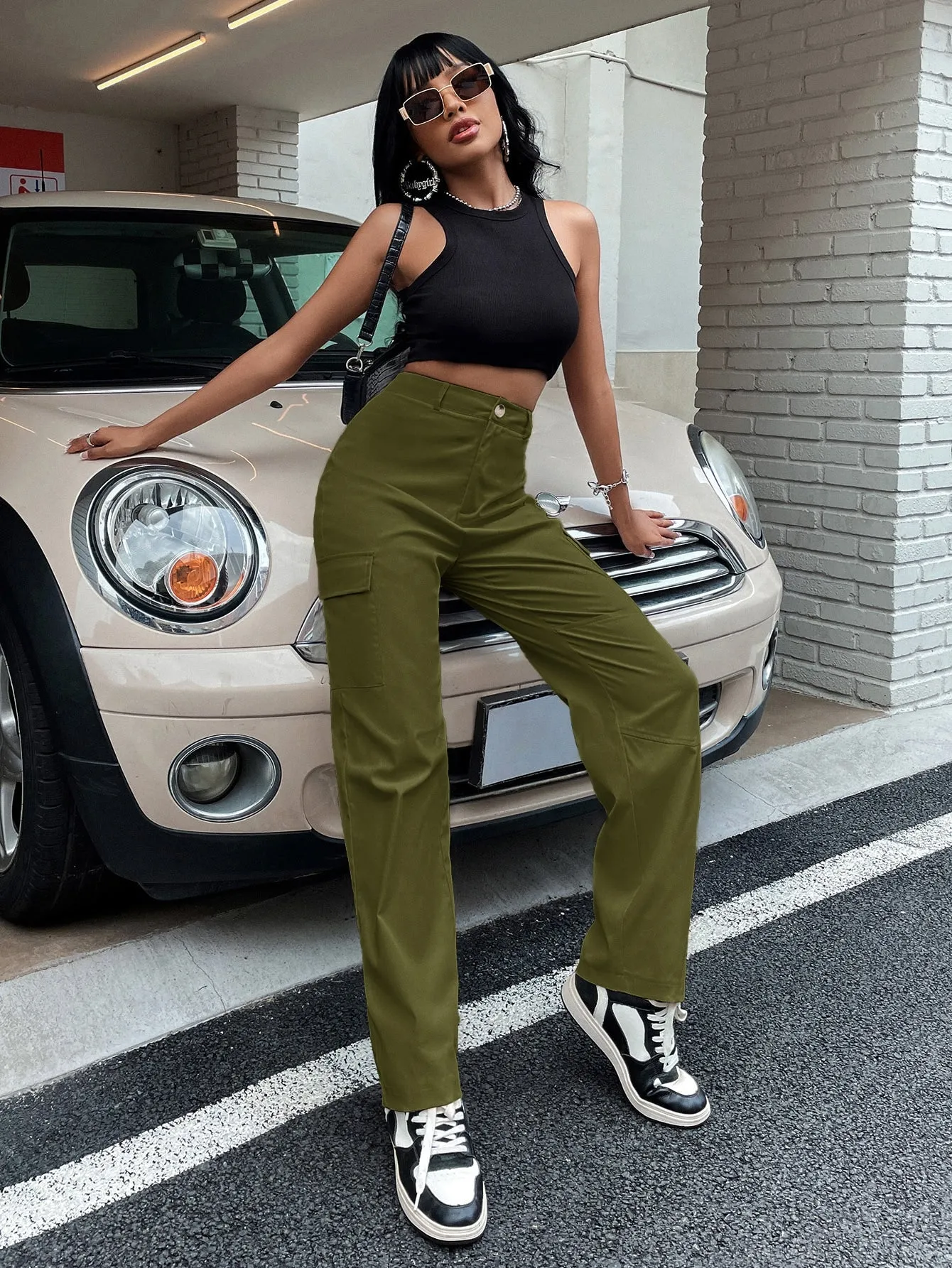 High Waist Flap Pocket Cargo Pants SS23