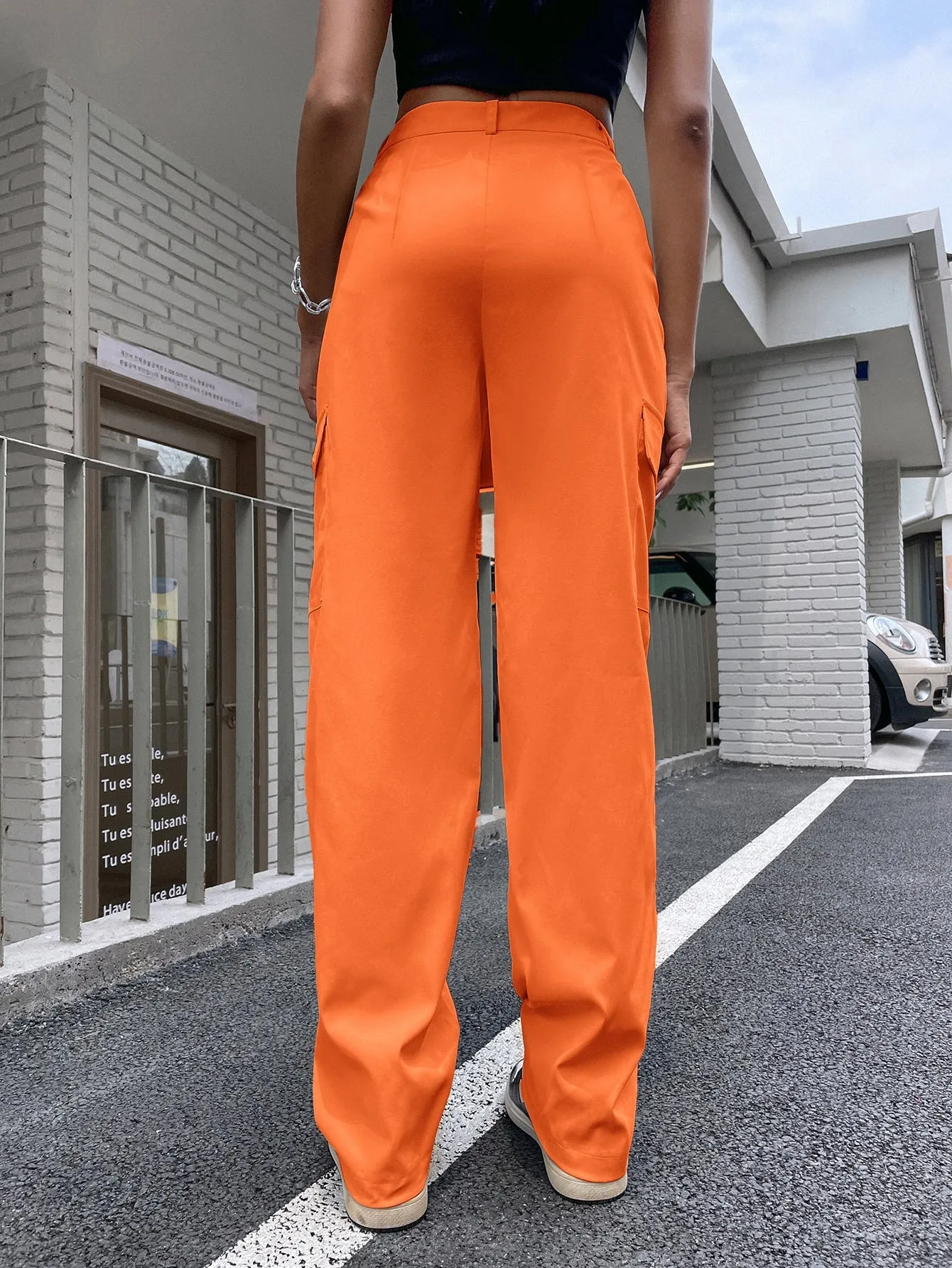 High Waist Flap Pocket Cargo Pants SS23