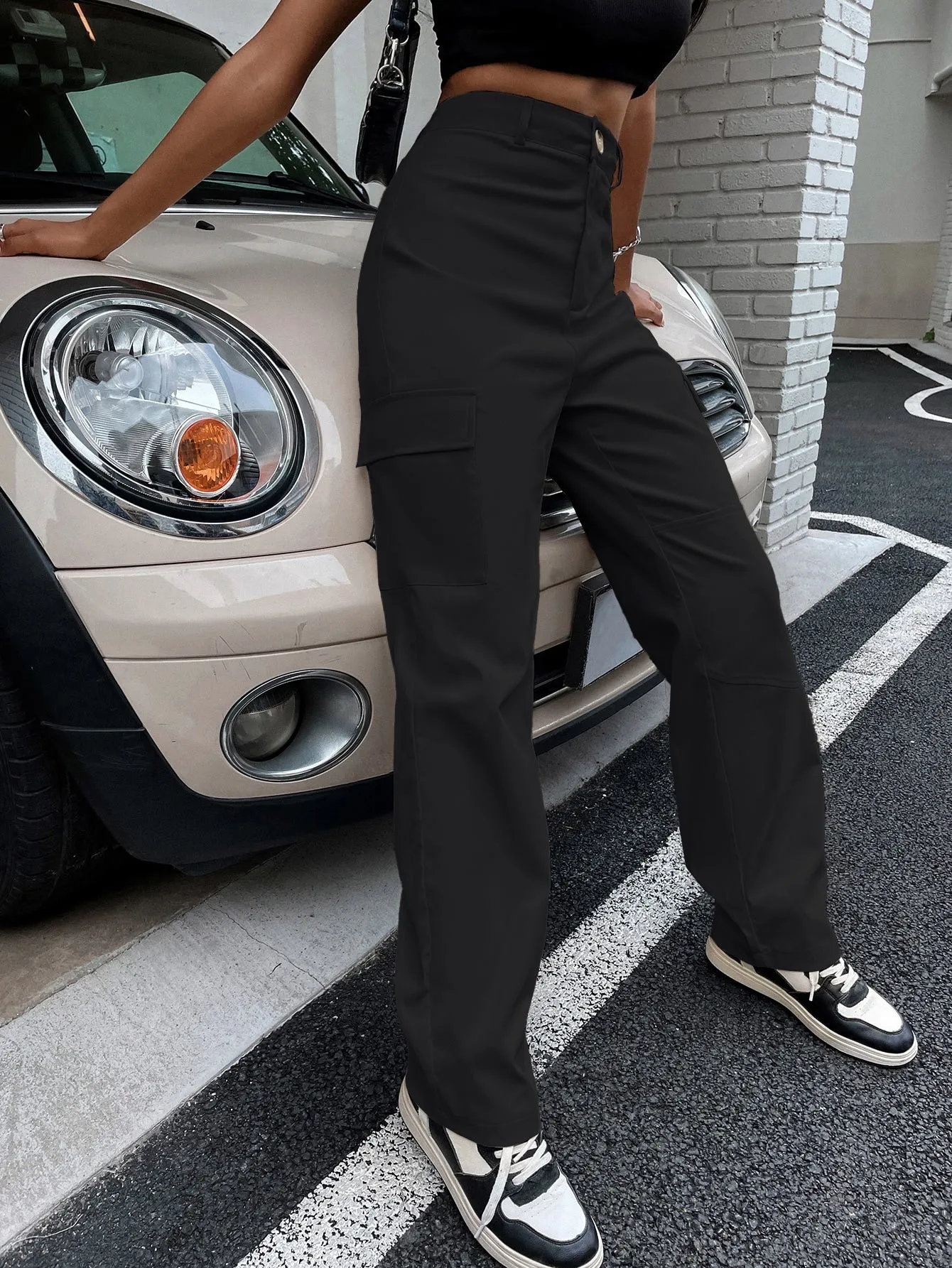 High Waist Flap Pocket Cargo Pants SS23