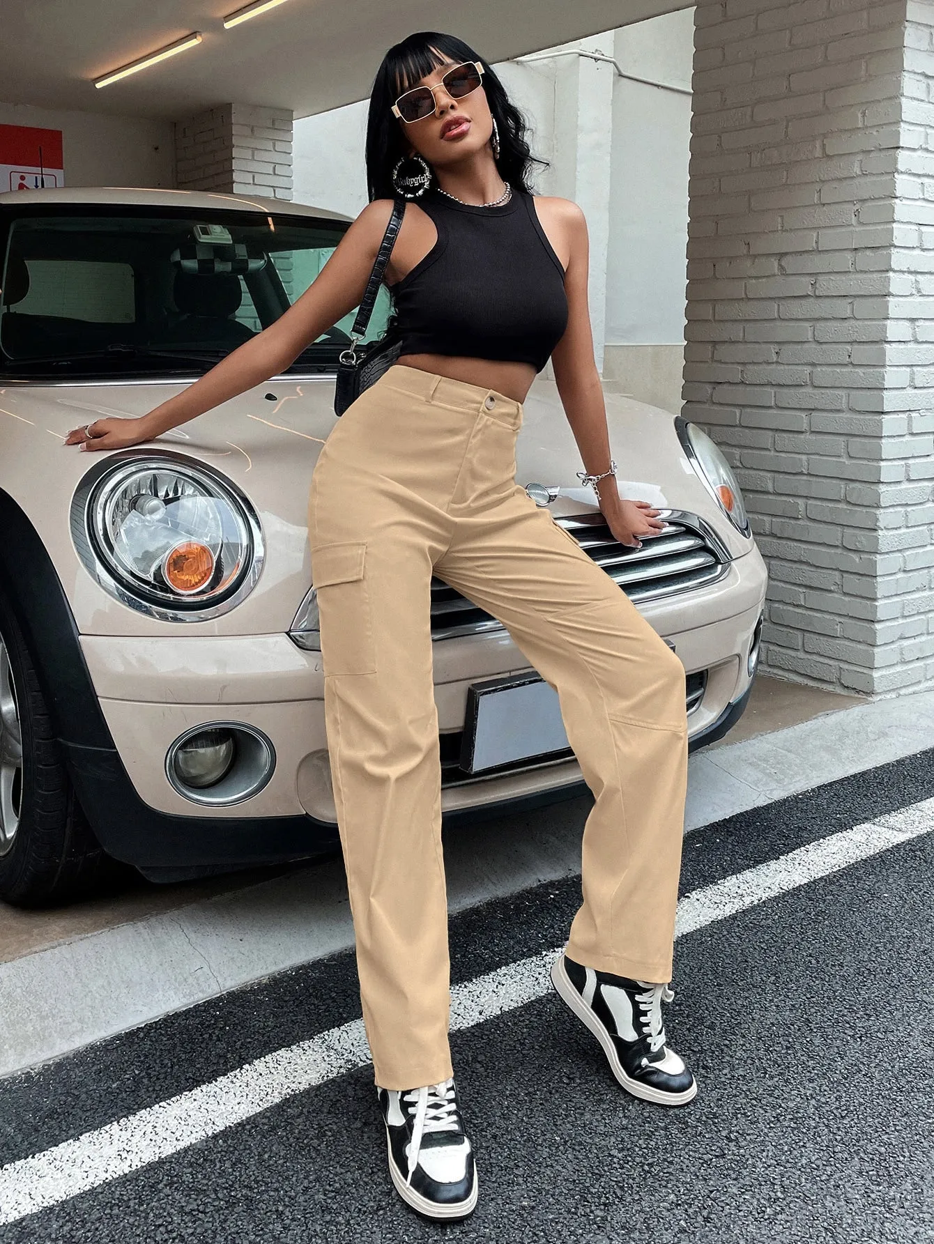 High Waist Flap Pocket Cargo Pants SS23