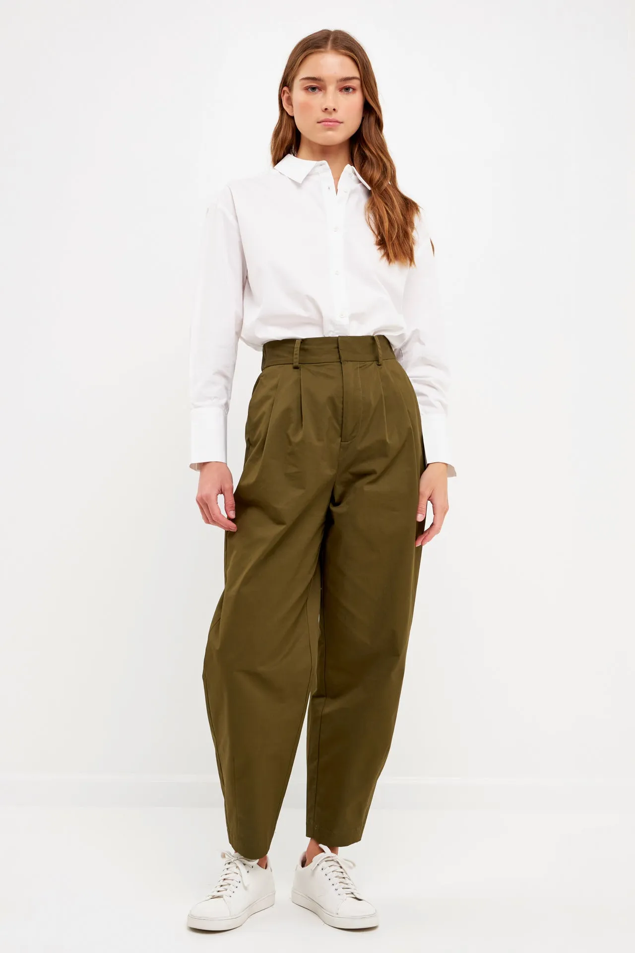High Waist Pleated Trouser