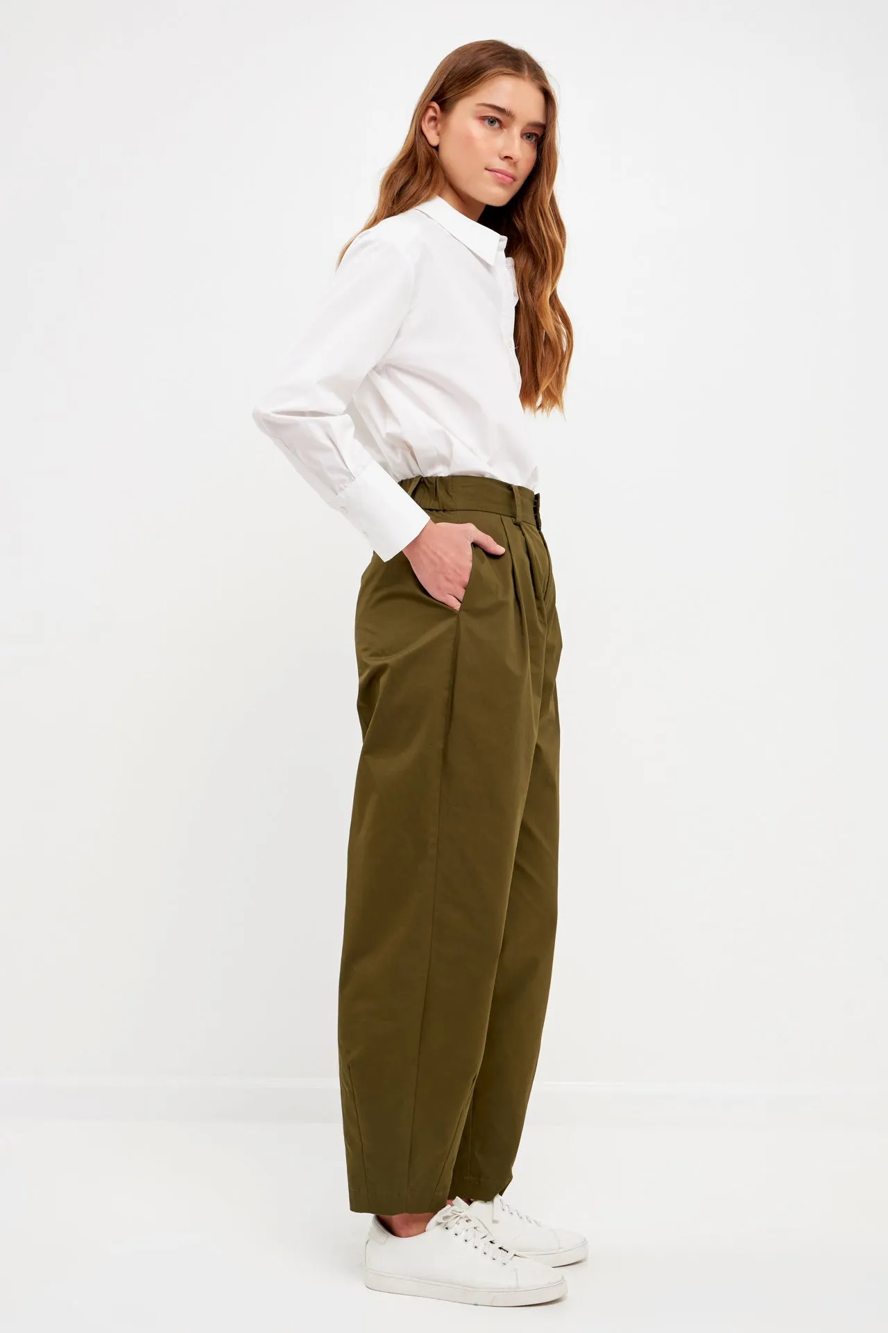 High Waist Pleated Trouser